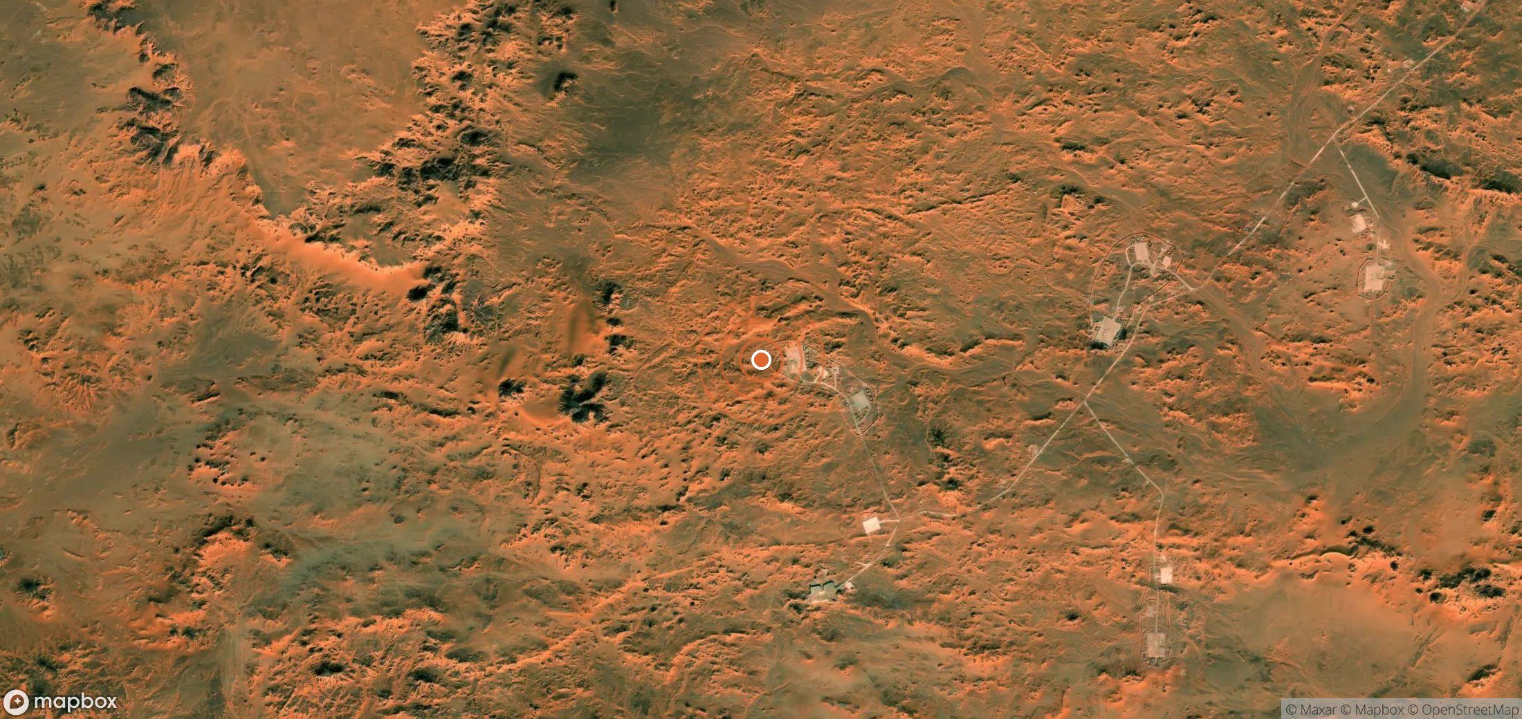 Mapa satelital de plumas de metano en DZA_S_284