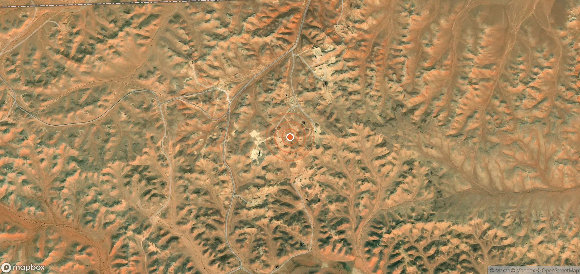 Mapa satelital de plumas de metano en DZA_S_287