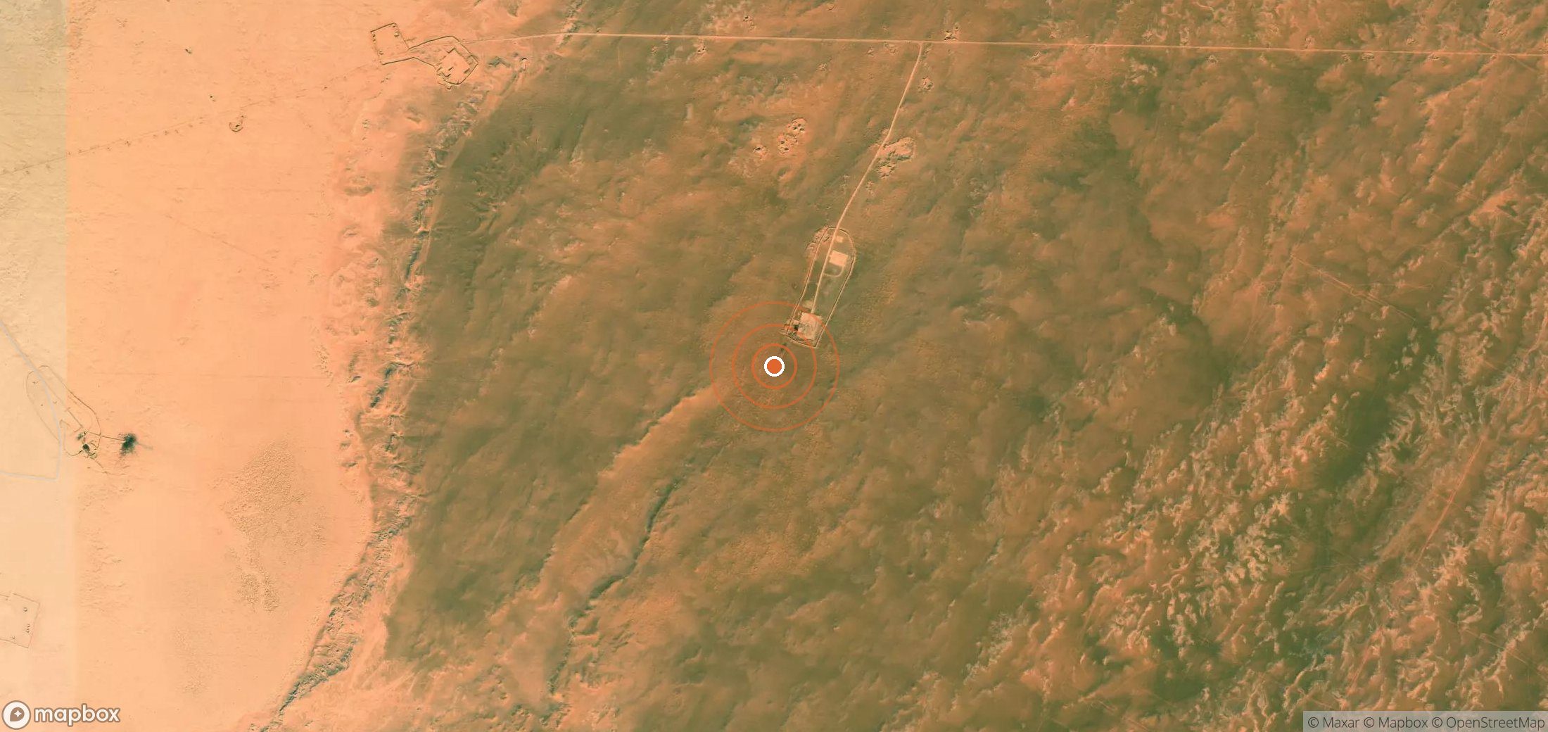 Mapa satelital de plumas de metano en DZA_S_319