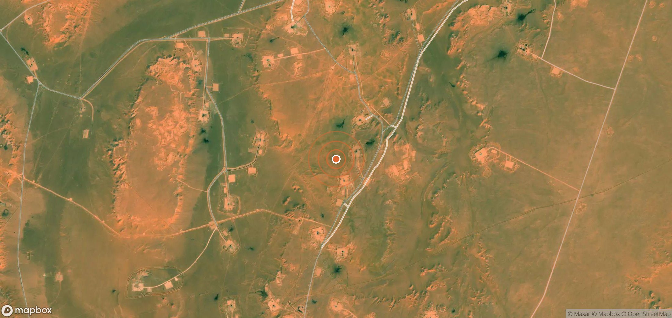 Mapa satelital de plumas de metano en DZA_S_392