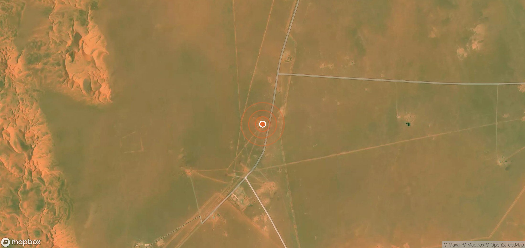 Mapa satelital de plumas de metano en DZA_S_469