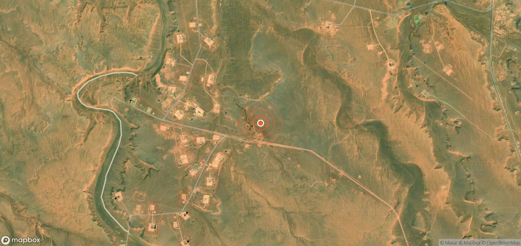 Satellite map of methane plume locations in DZA_S_473
