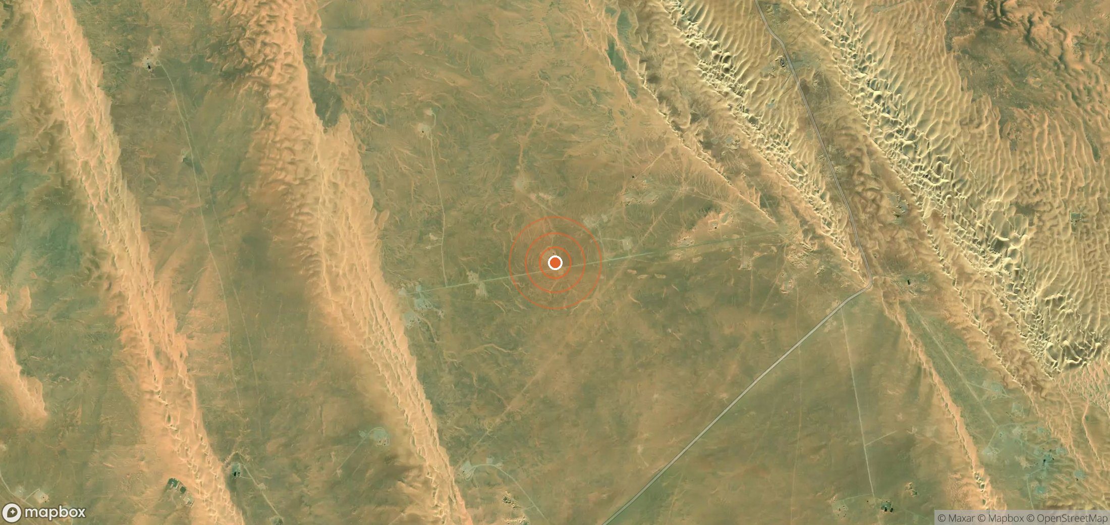Satellite map of methane plume locations in EGY_S_014
