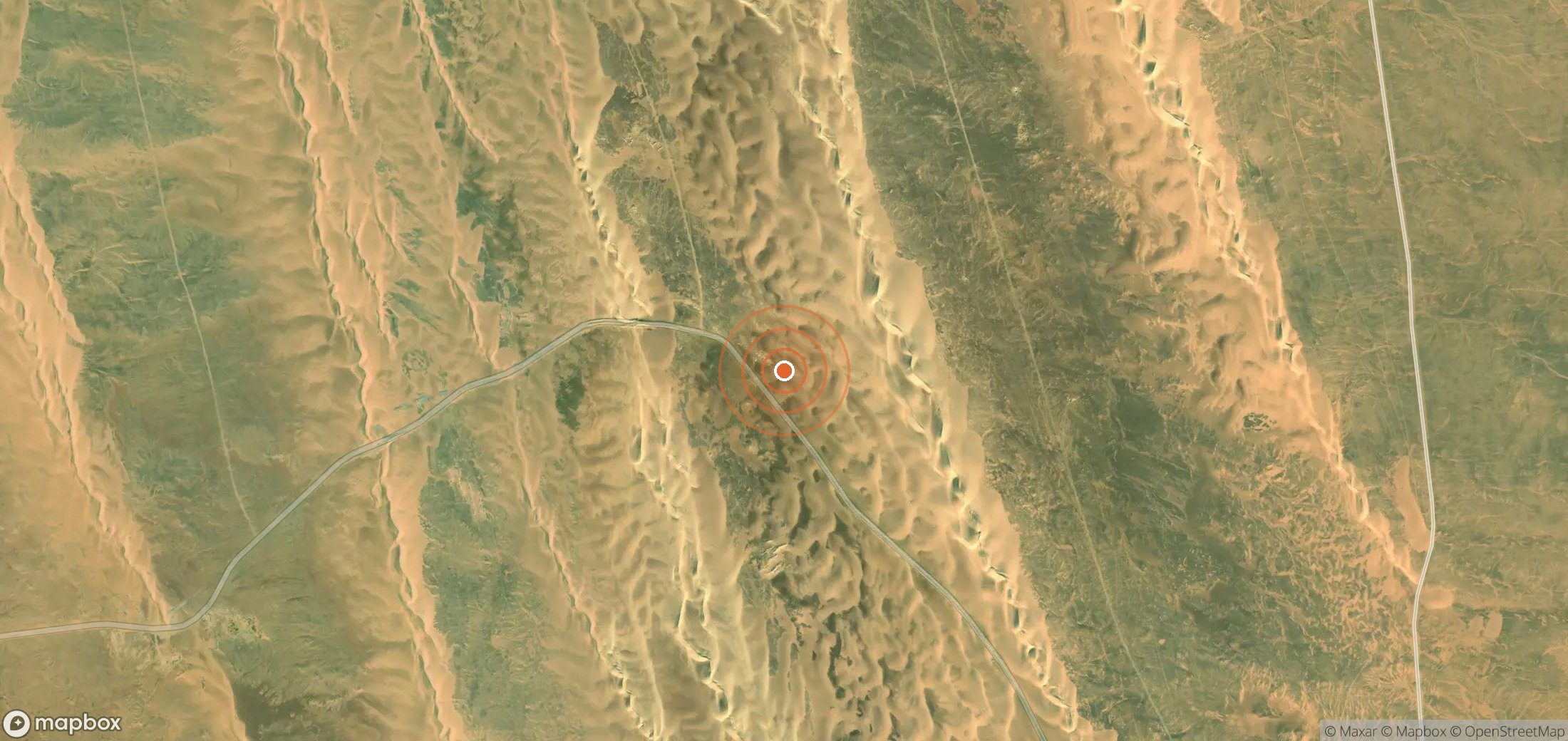 Satellite map of methane plume locations in EGY_S_022