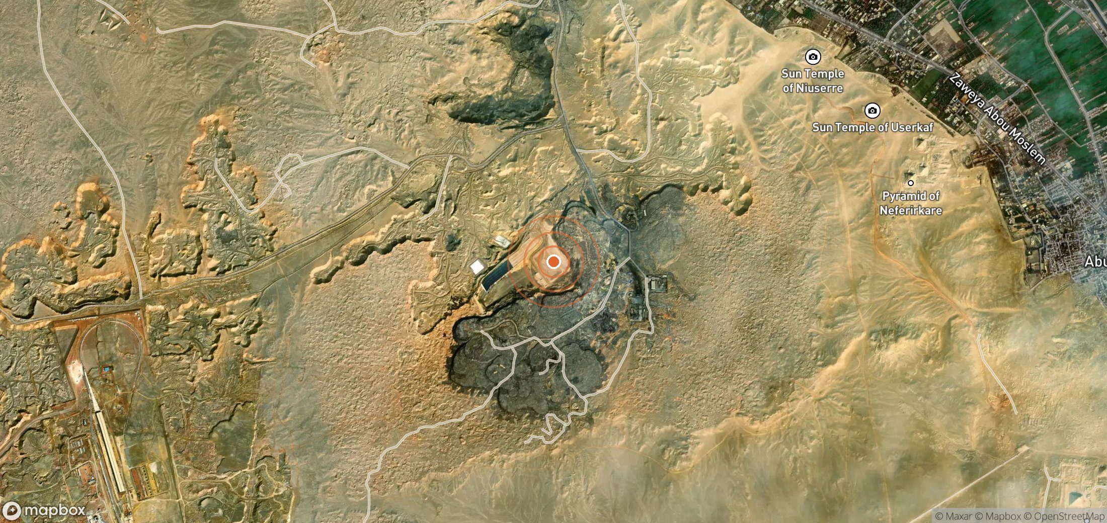 Mapa satelital de plumas de metano en EGY_S_042