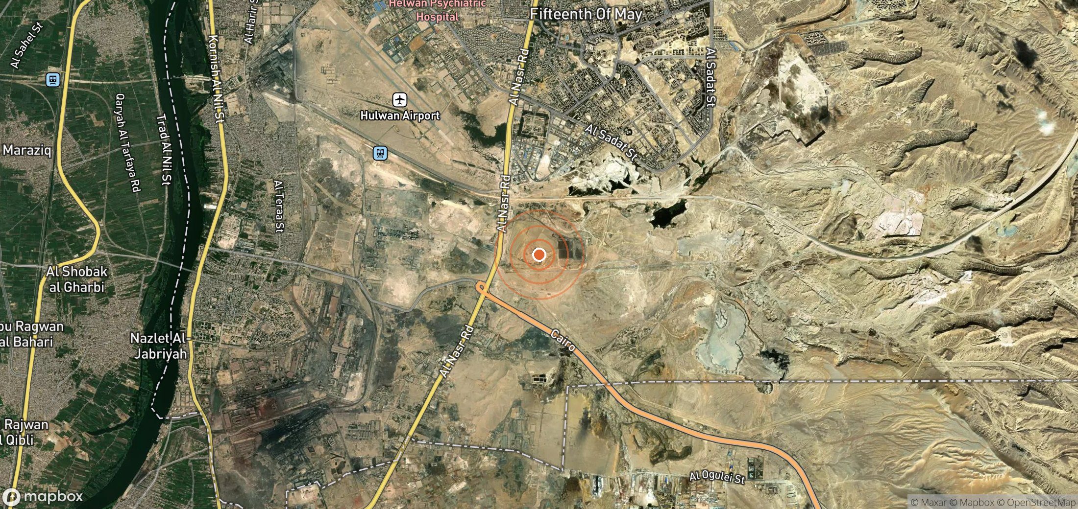 Mapa satelital de plumas de metano en EGY_S_059