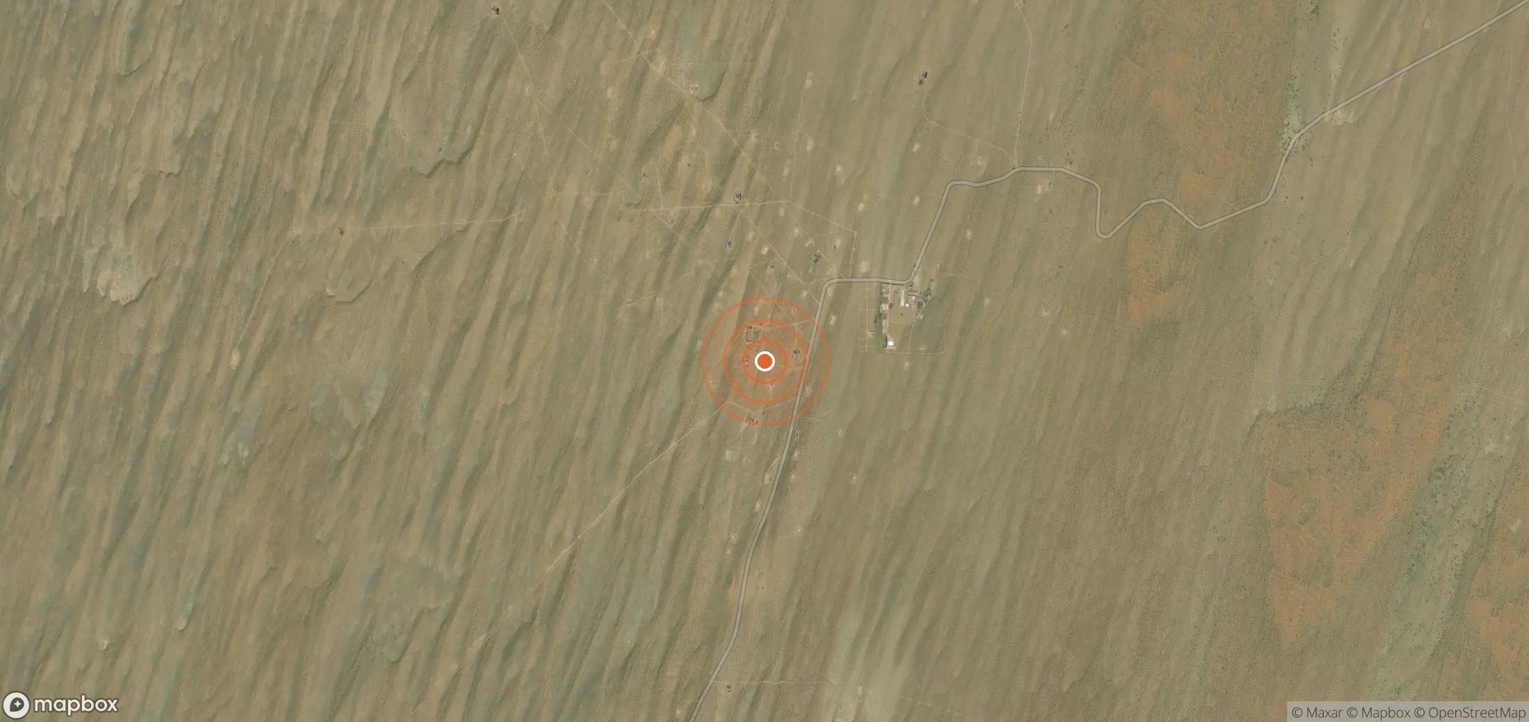Satellite map of methane plume locations in IND_S_016