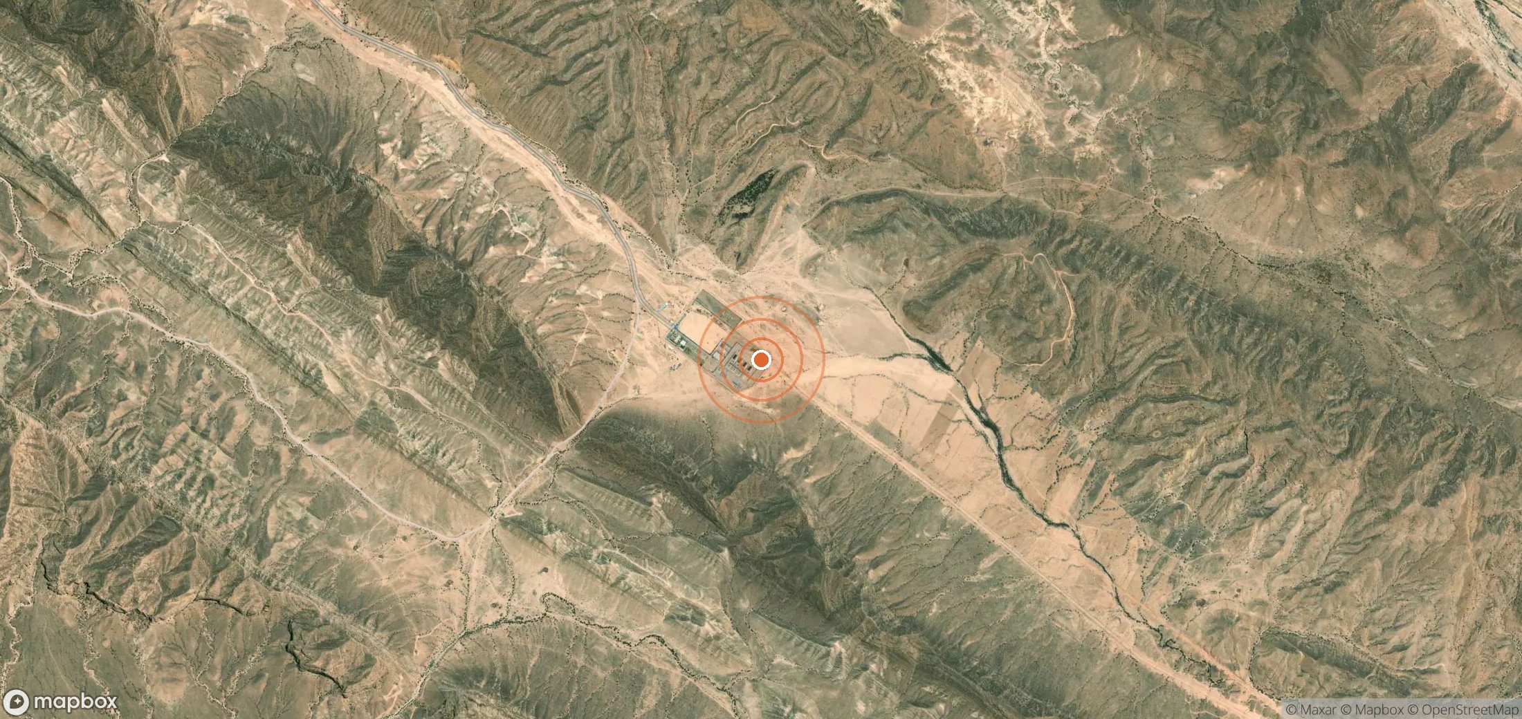 Mapa satelital de plumas de metano en IRN_S_007