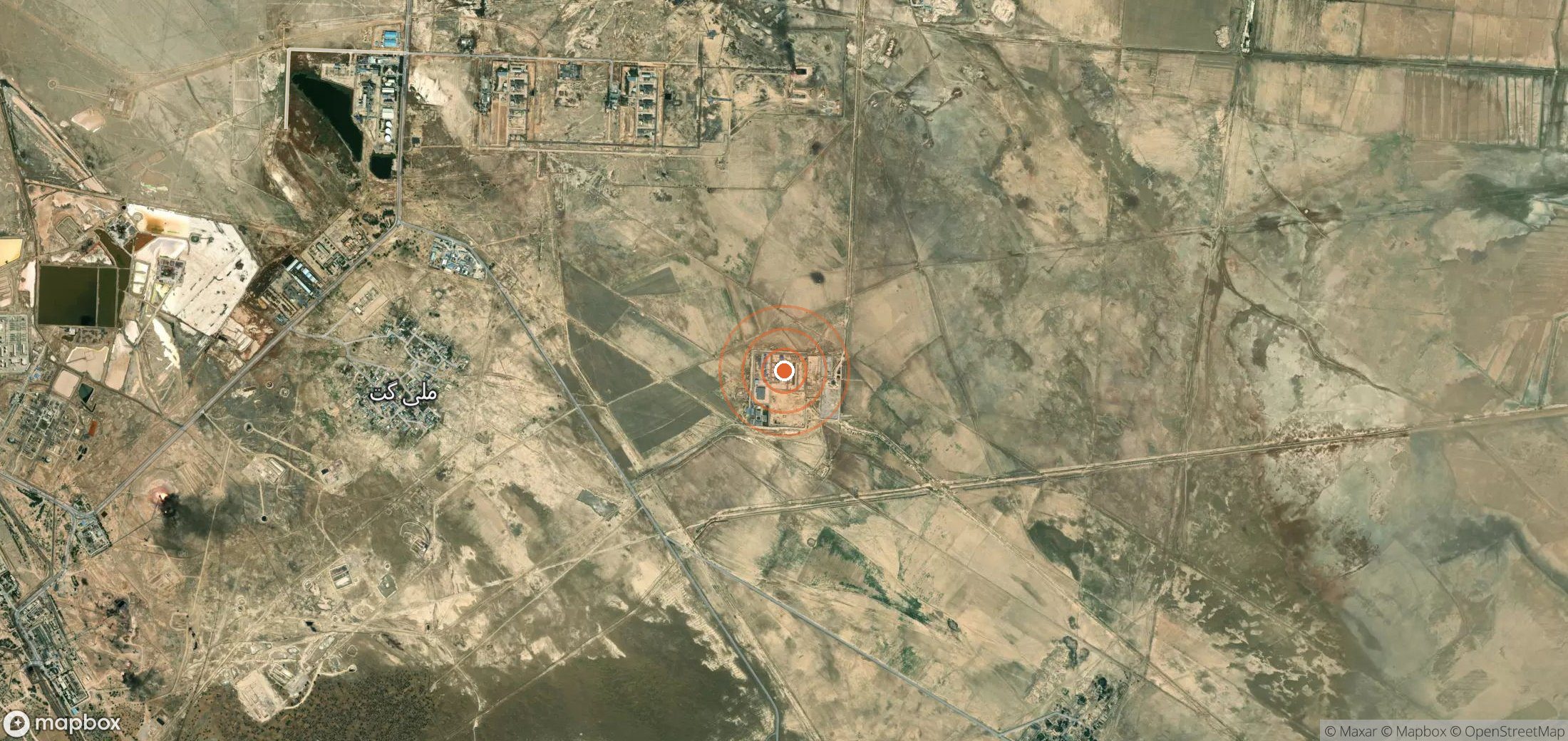 Mapa satelital de plumas de metano en IRN_S_025