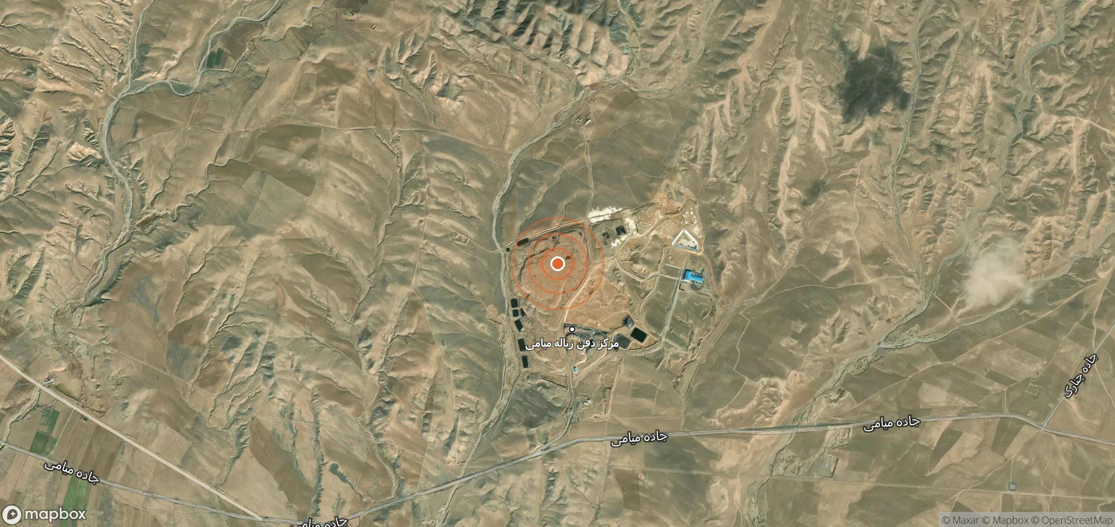 Mapa satelital de plumas de metano en IRN_S_067