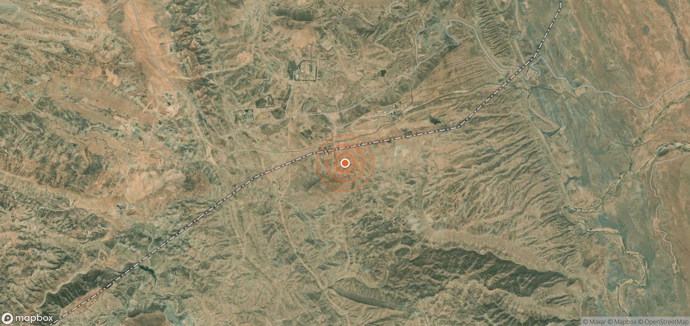 Mapa satelital de plumas de metano en IRN_S_073