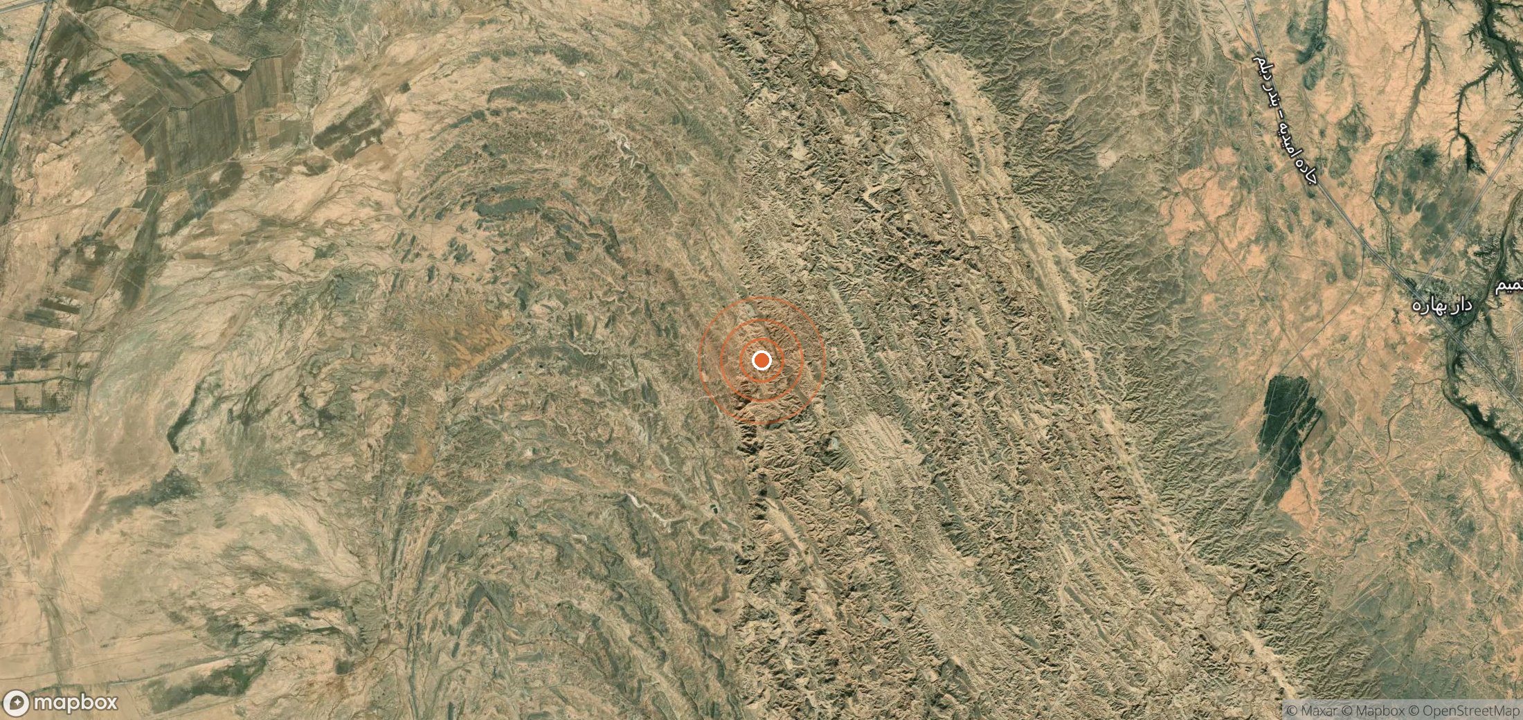 Satellite map of methane plume locations in IRN_S_080