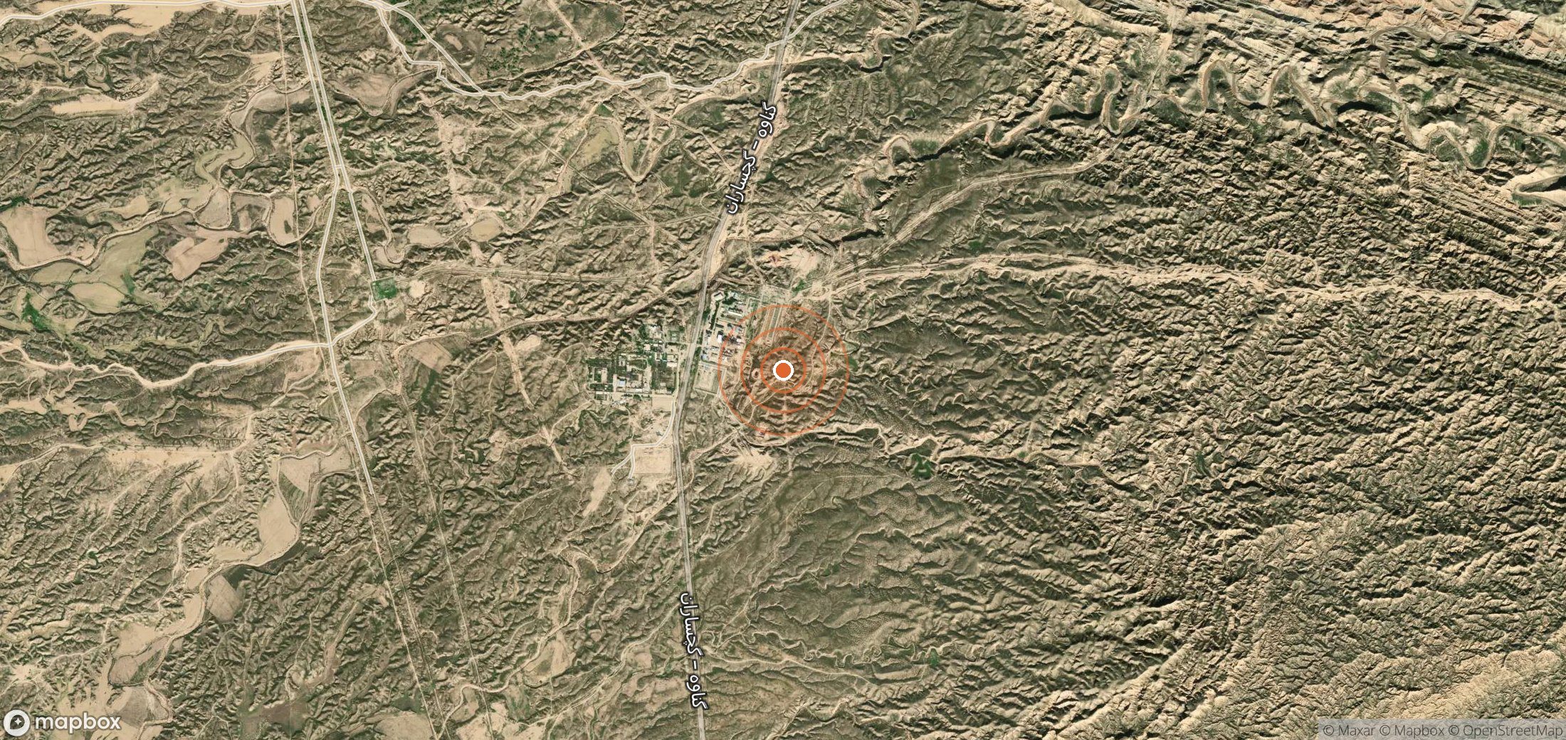 Mapa satelital de plumas de metano en IRN_S_088