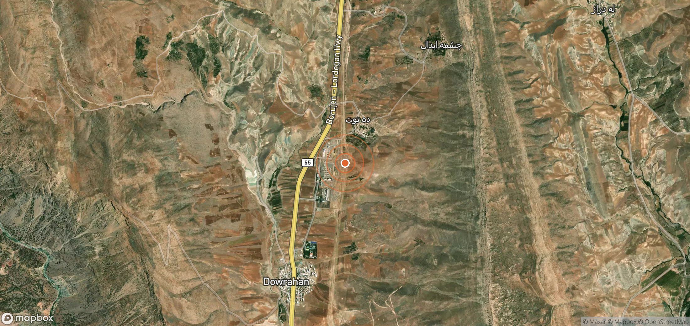 Mapa satelital de plumas de metano en IRN_S_121