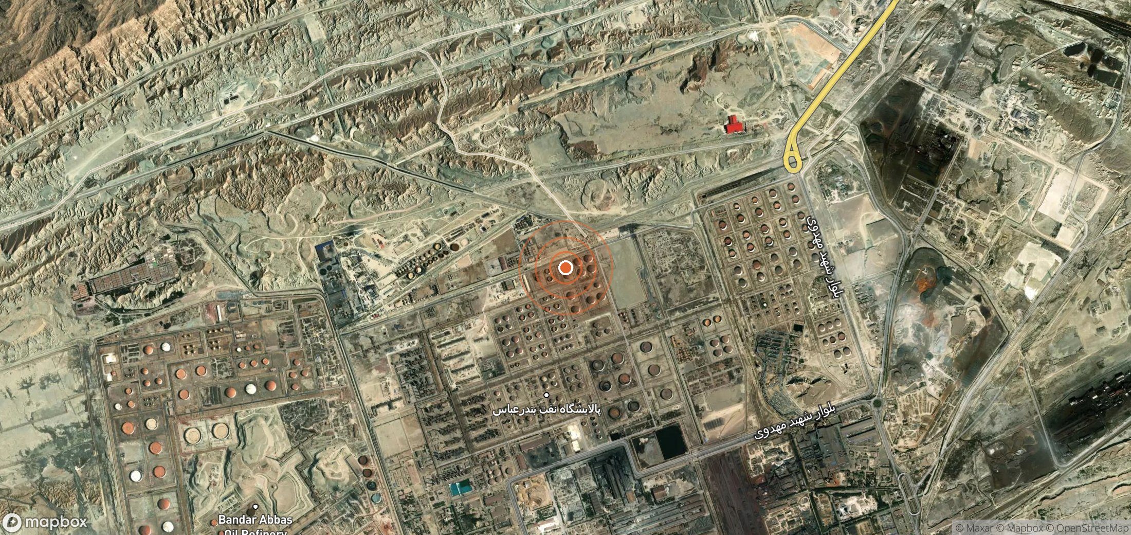 Satellite map of methane plume locations in IRN_S_248