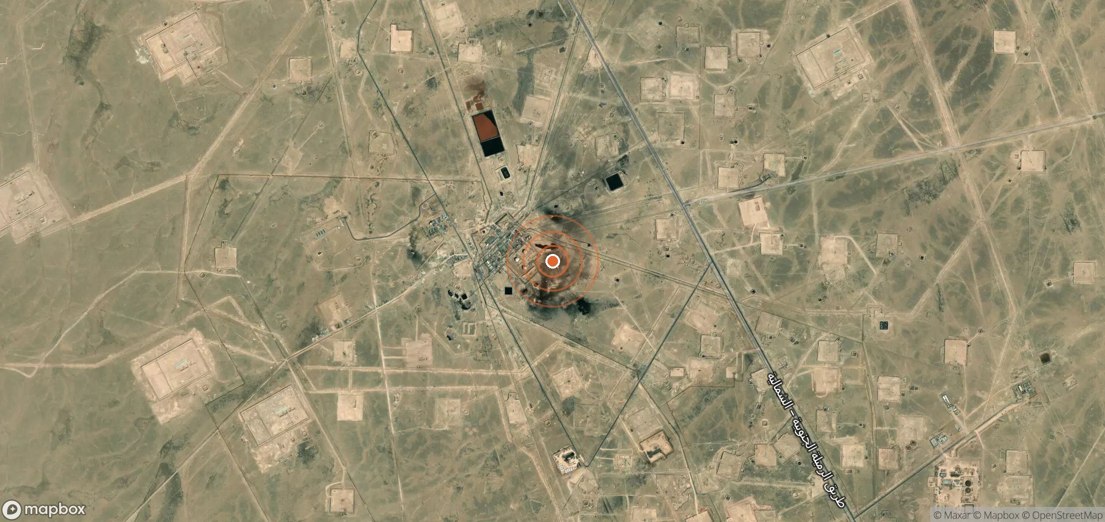 Satellite map of methane plume locations in IRQ_S_003