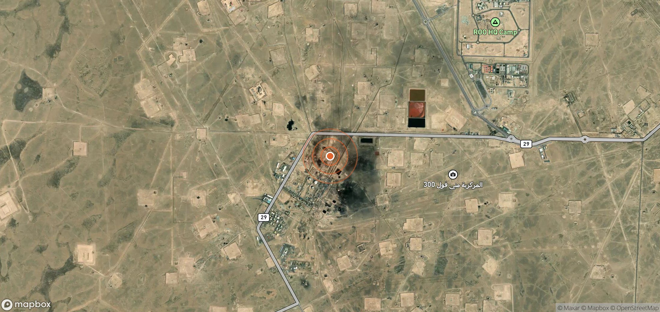 Satellite map of methane plume locations in IRQ_S_025