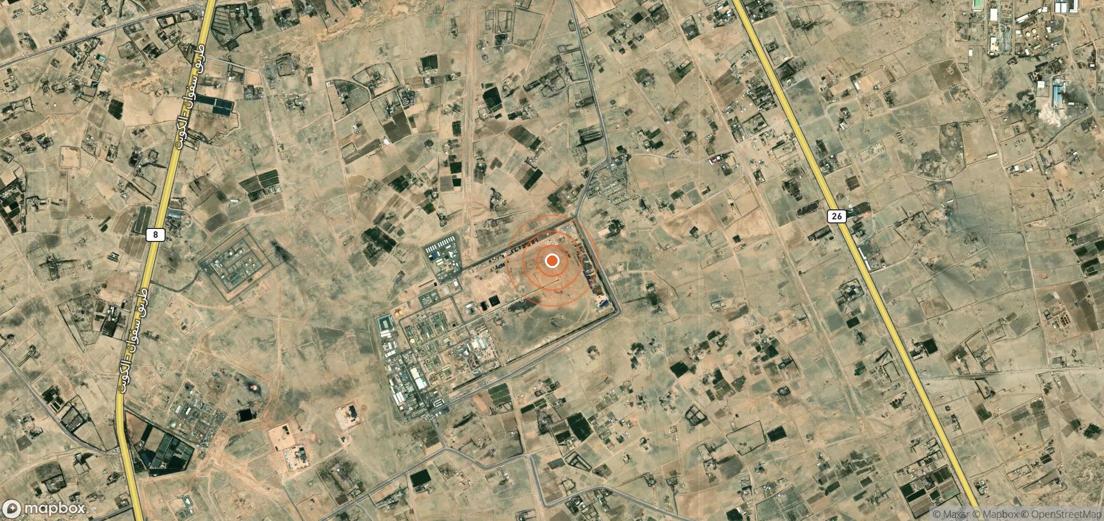 Mapa satelital de plumas de metano en IRQ_S_045
