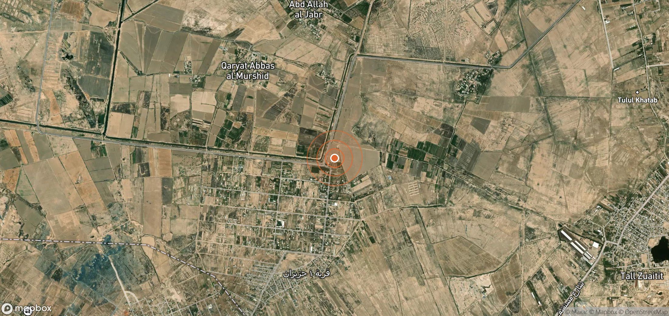Satellite map of methane plume locations in IRQ_S_062