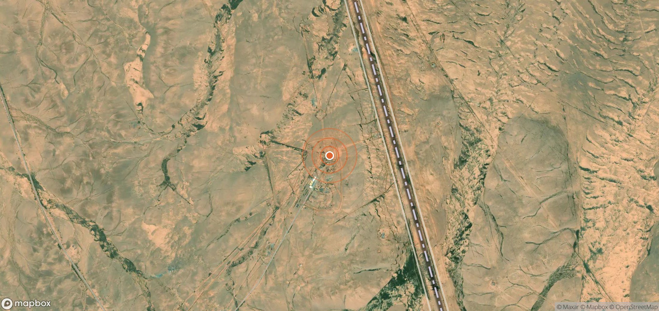 Satellite map of methane plume locations in JOR_S_001
