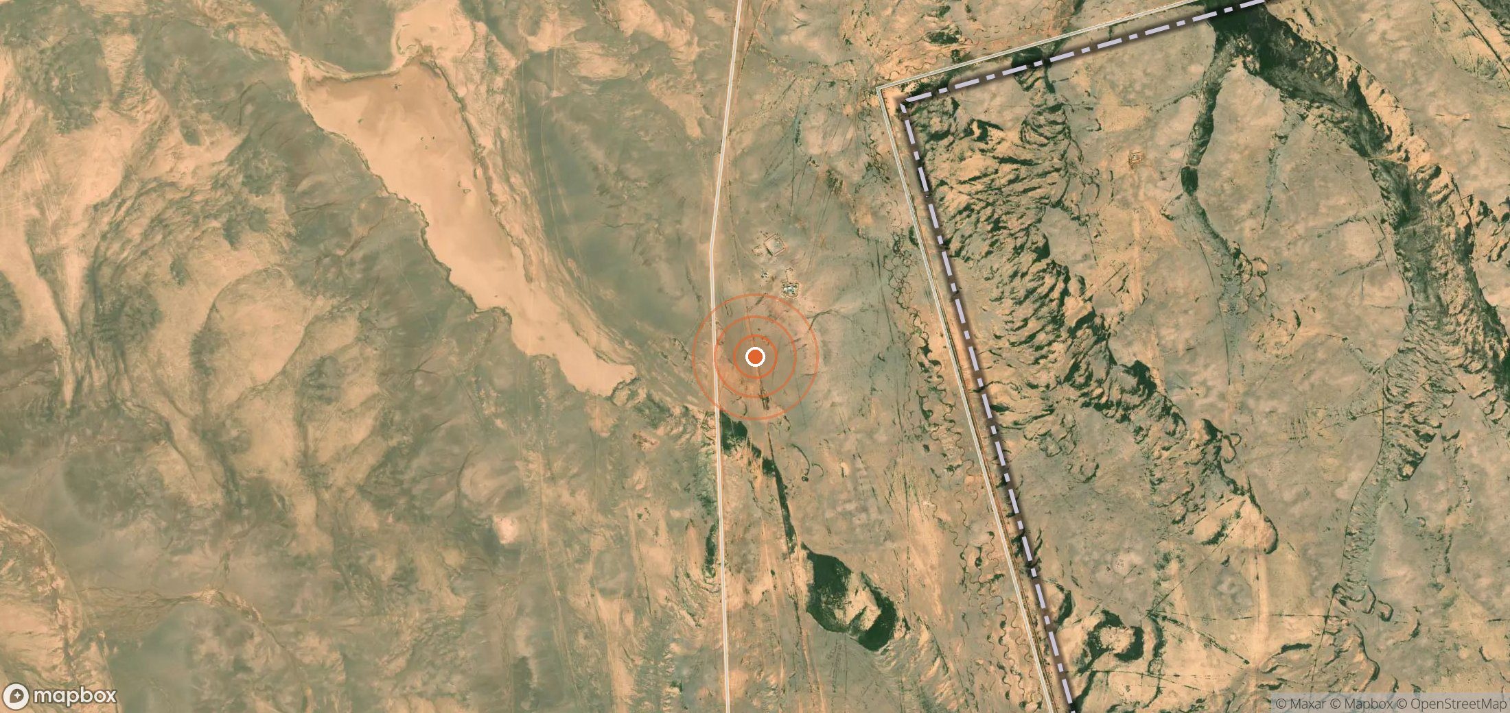 Mapa satelital de plumas de metano en JOR_S_011