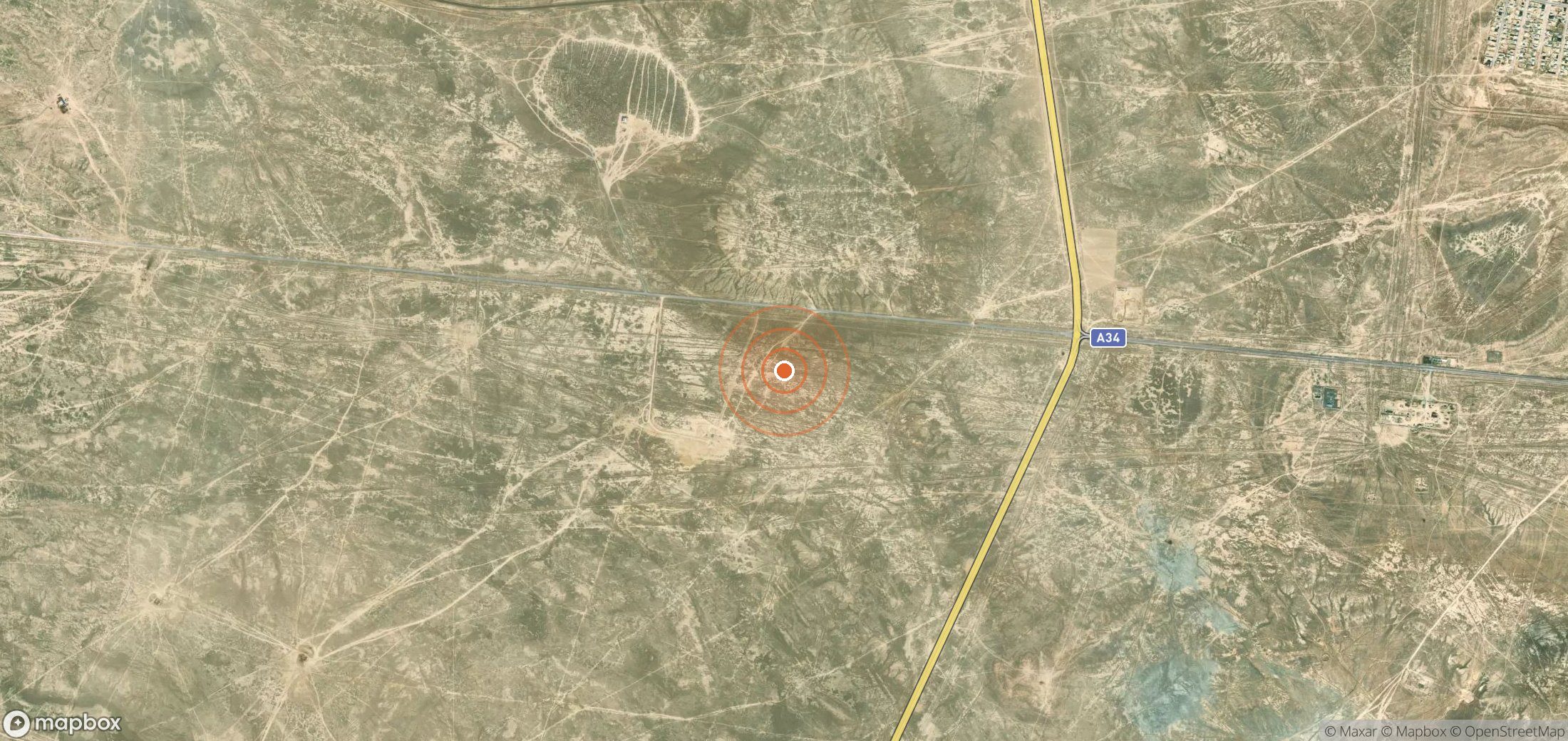 Mapa satelital de plumas de metano en KAZ_S_006