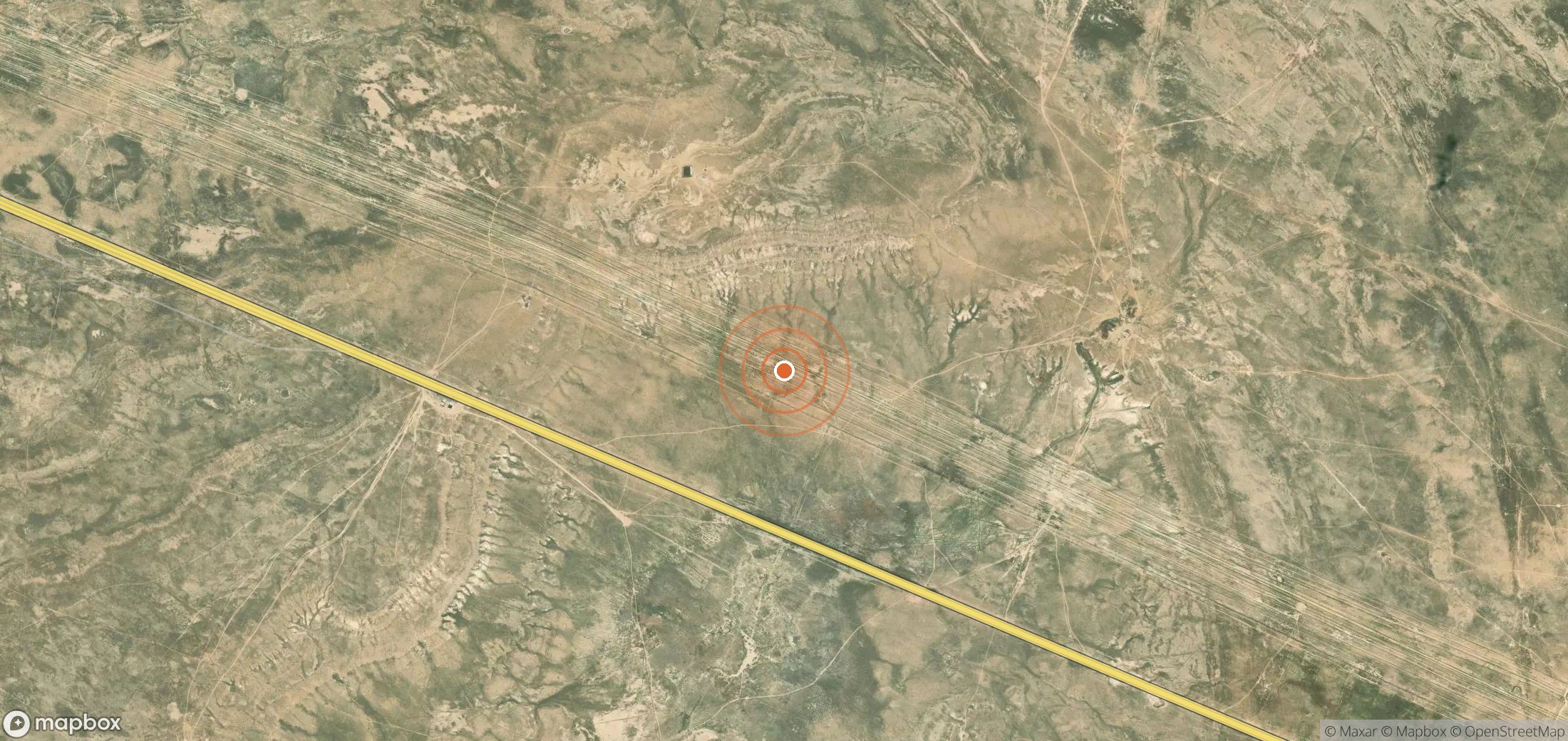 Satellite map of methane plume locations in KAZ_S_014