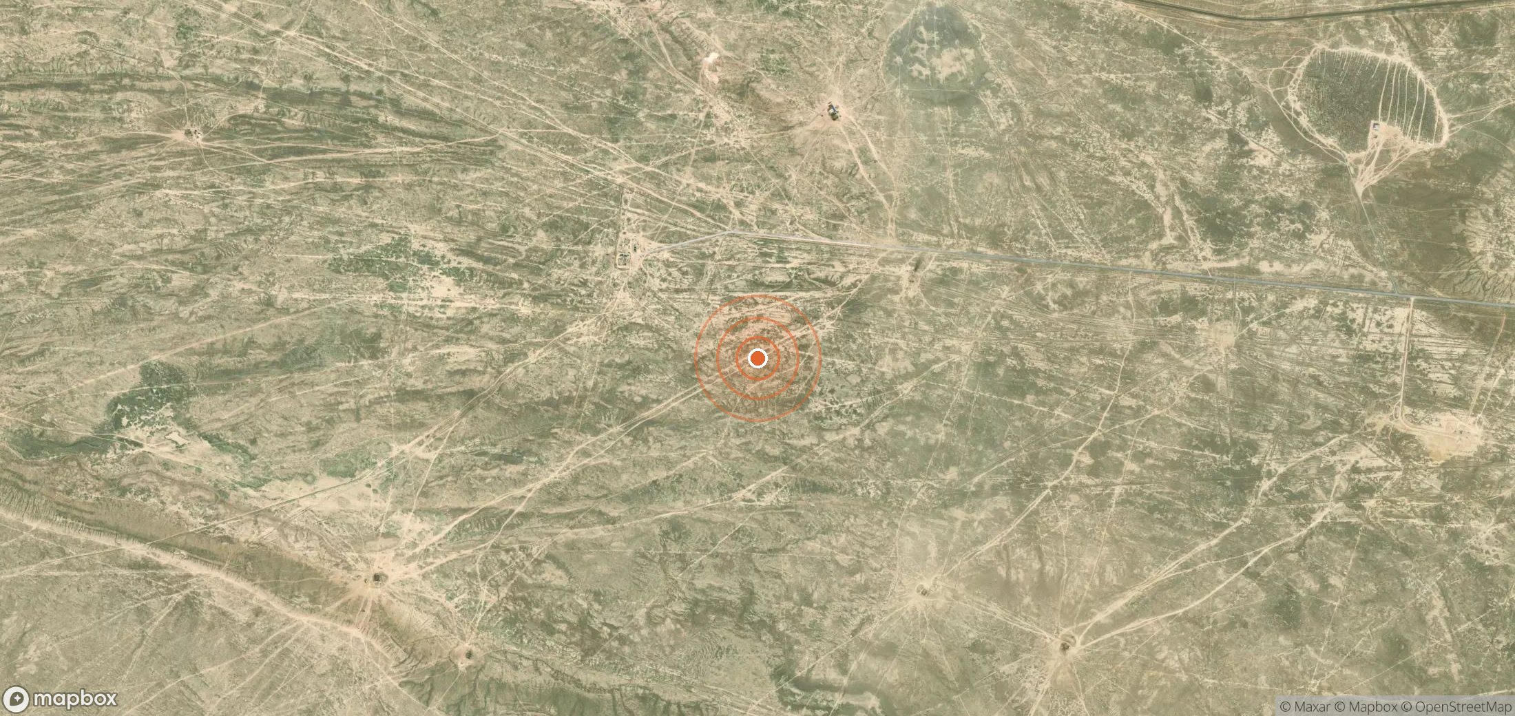 Satellite map of methane plume locations in KAZ_S_023