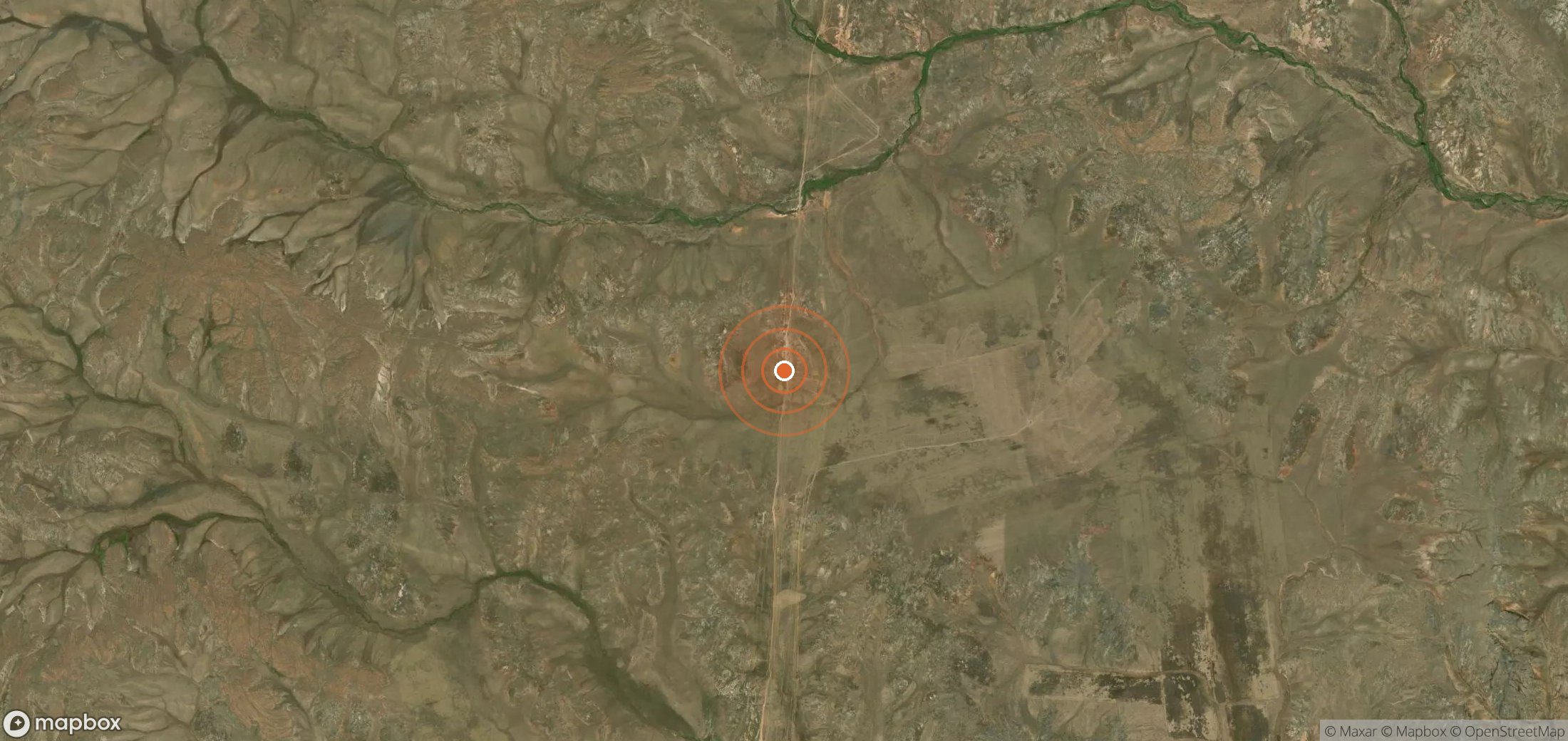 Mapa satelital de plumas de metano en KAZ_S_076