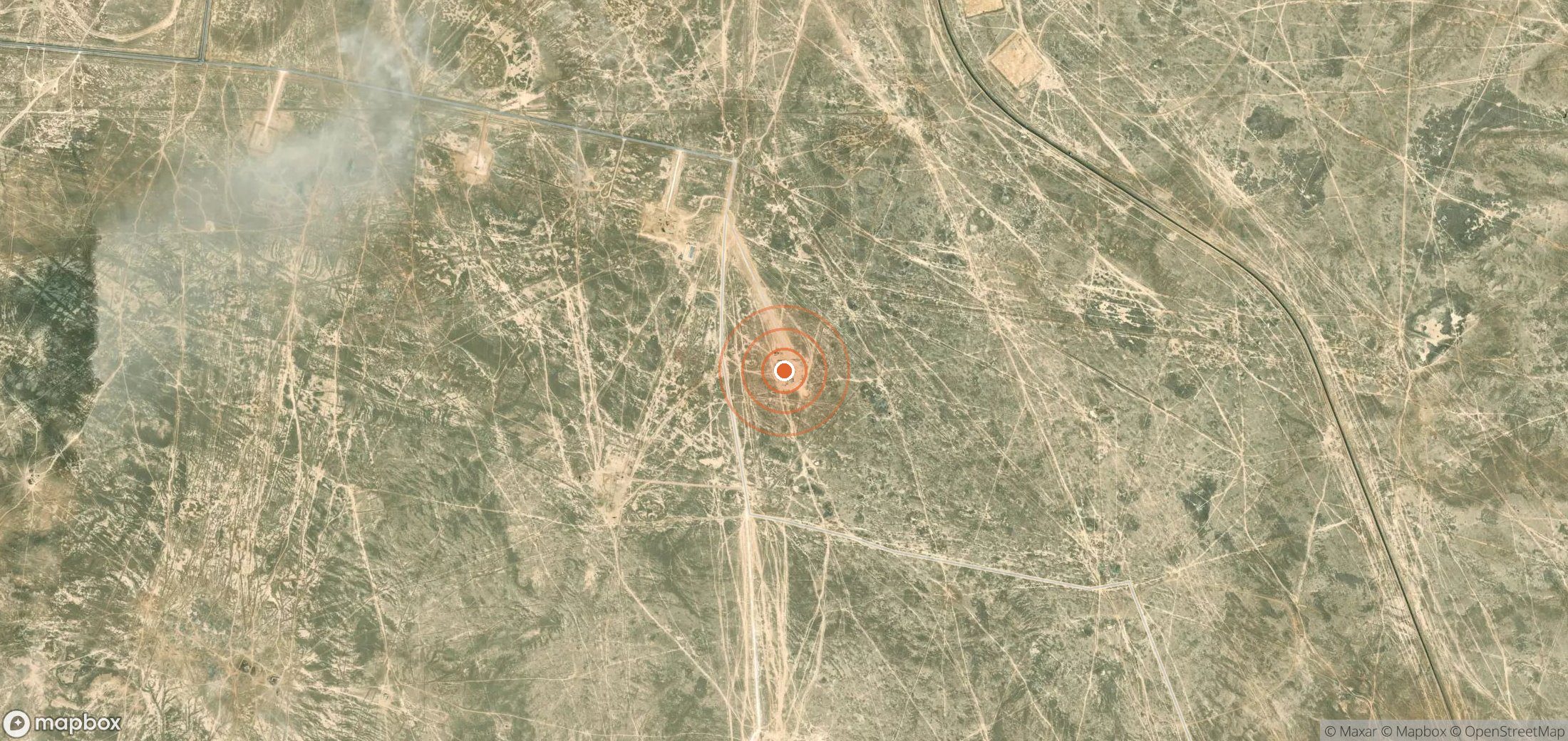 Satellite map of methane plume locations in KAZ_S_101
