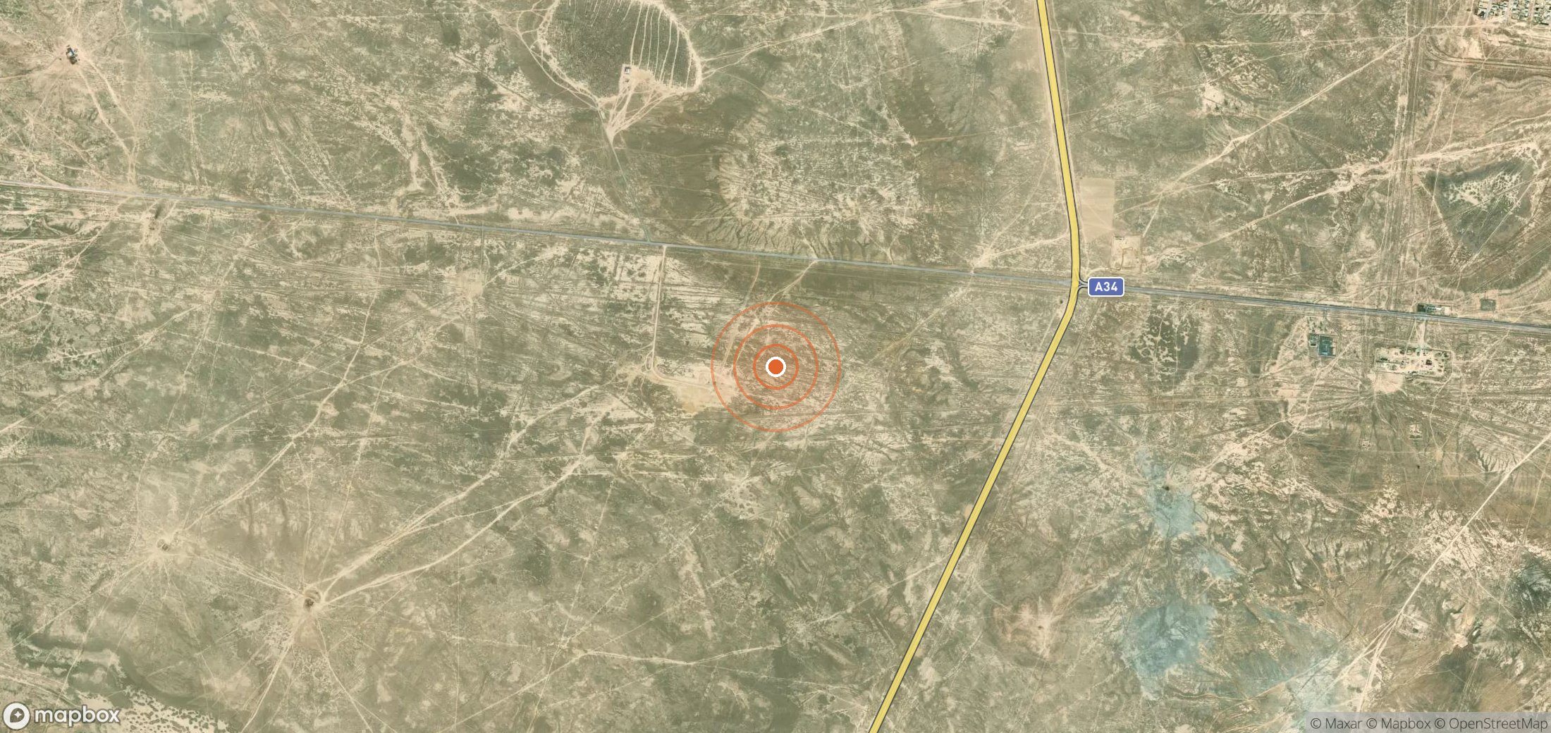 Mapa satelital de plumas de metano en KAZ_S_112