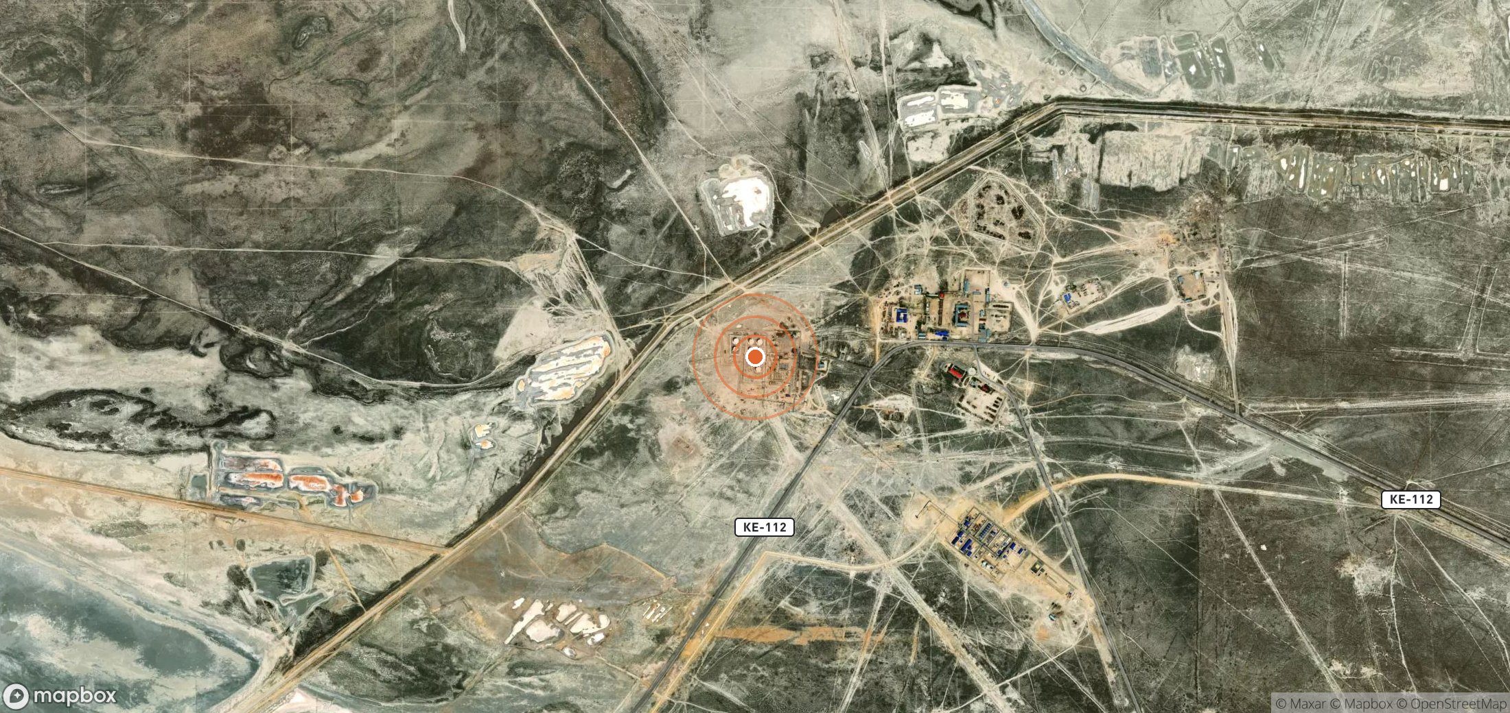 Mapa satelital de plumas de metano en KAZ_S_134