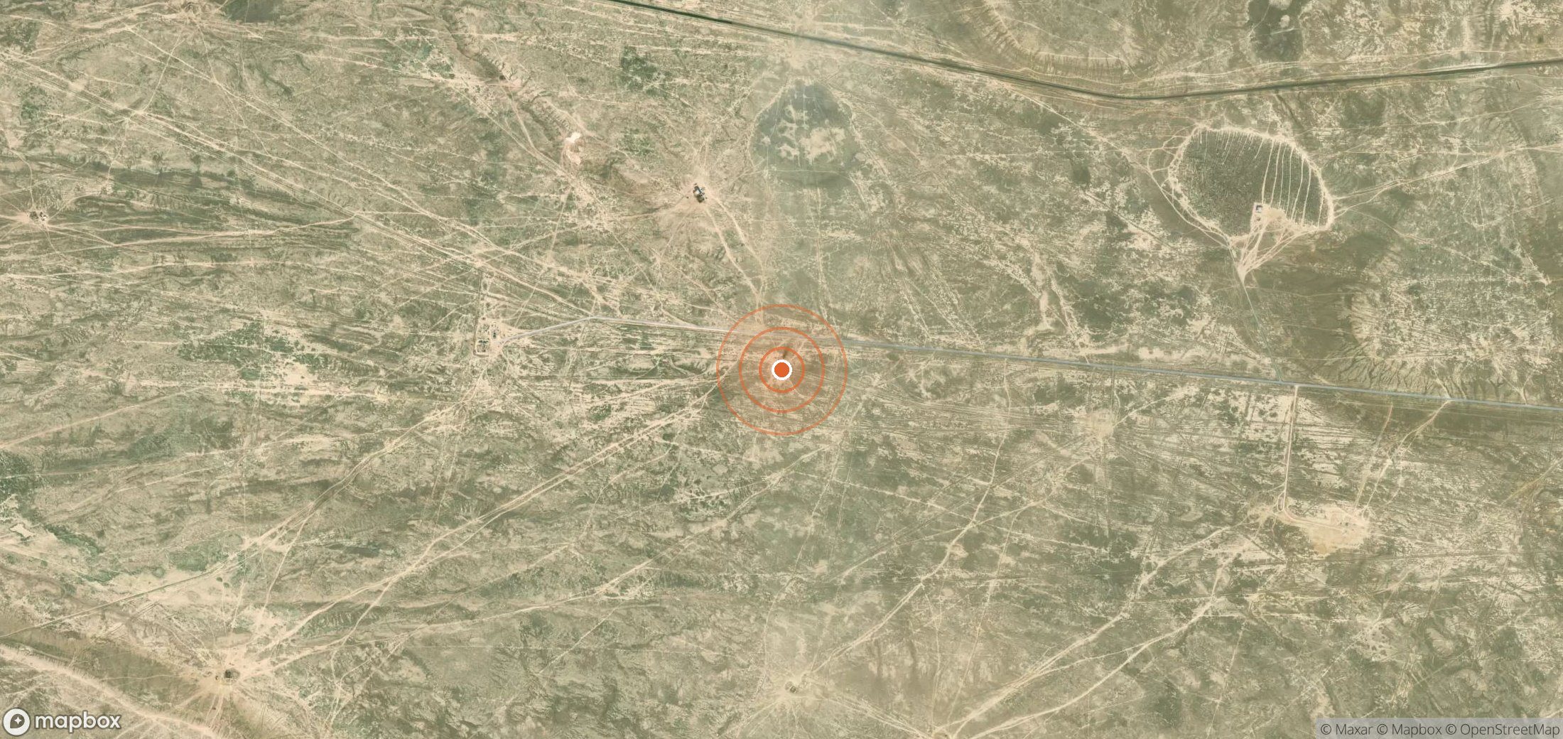 Mapa satelital de plumas de metano en KAZ_S_158