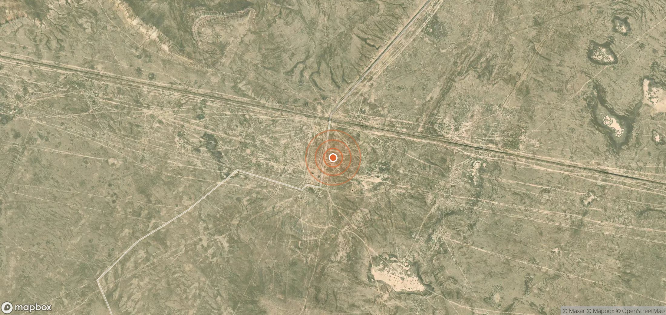 Satellite map of methane plume locations in KAZ_S_160