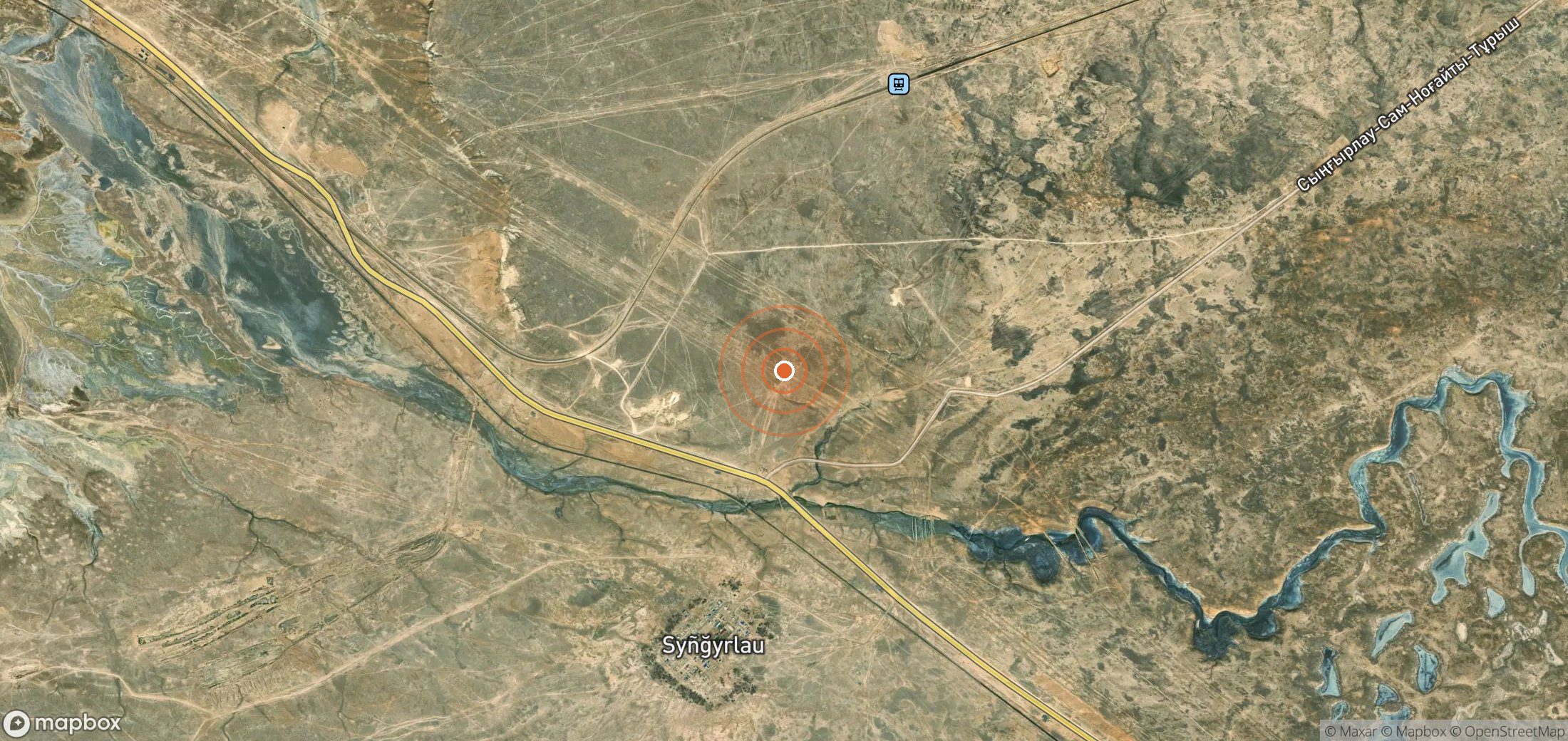 Mapa satelital de plumas de metano en KAZ_S_190