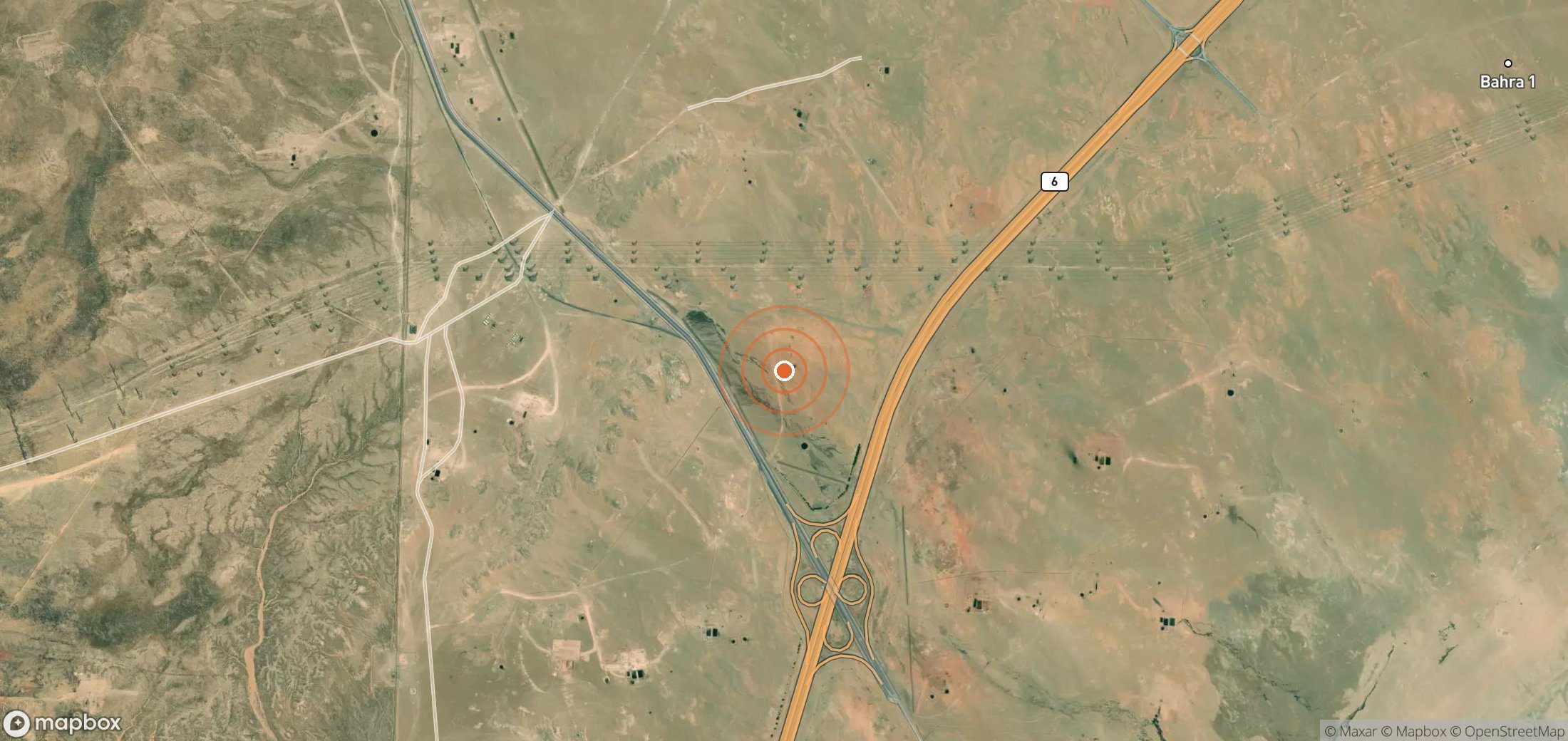 Mapa satelital de plumas de metano en KWT_S_019