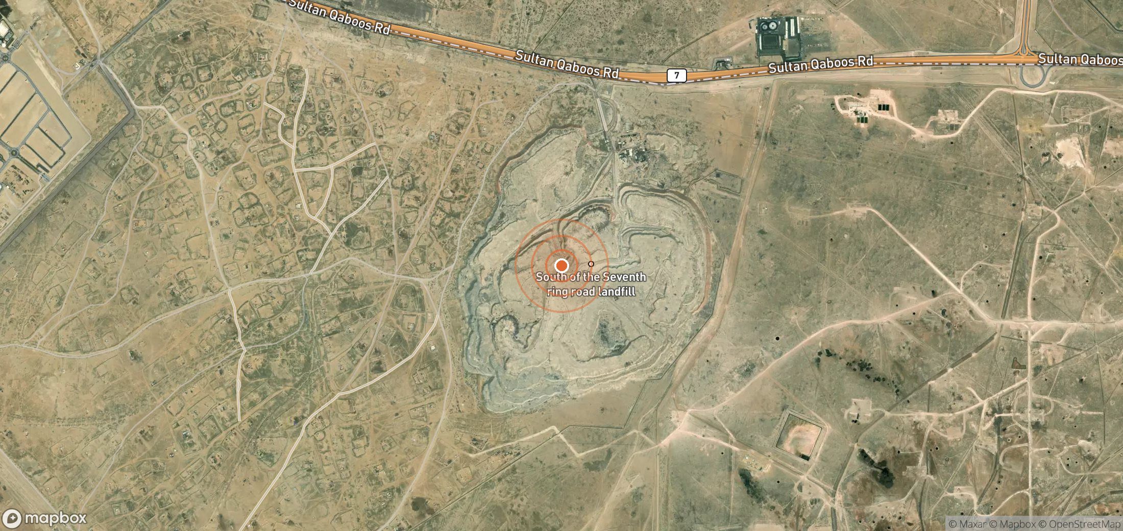 Satellite map of methane plume locations in KWT_S_024
