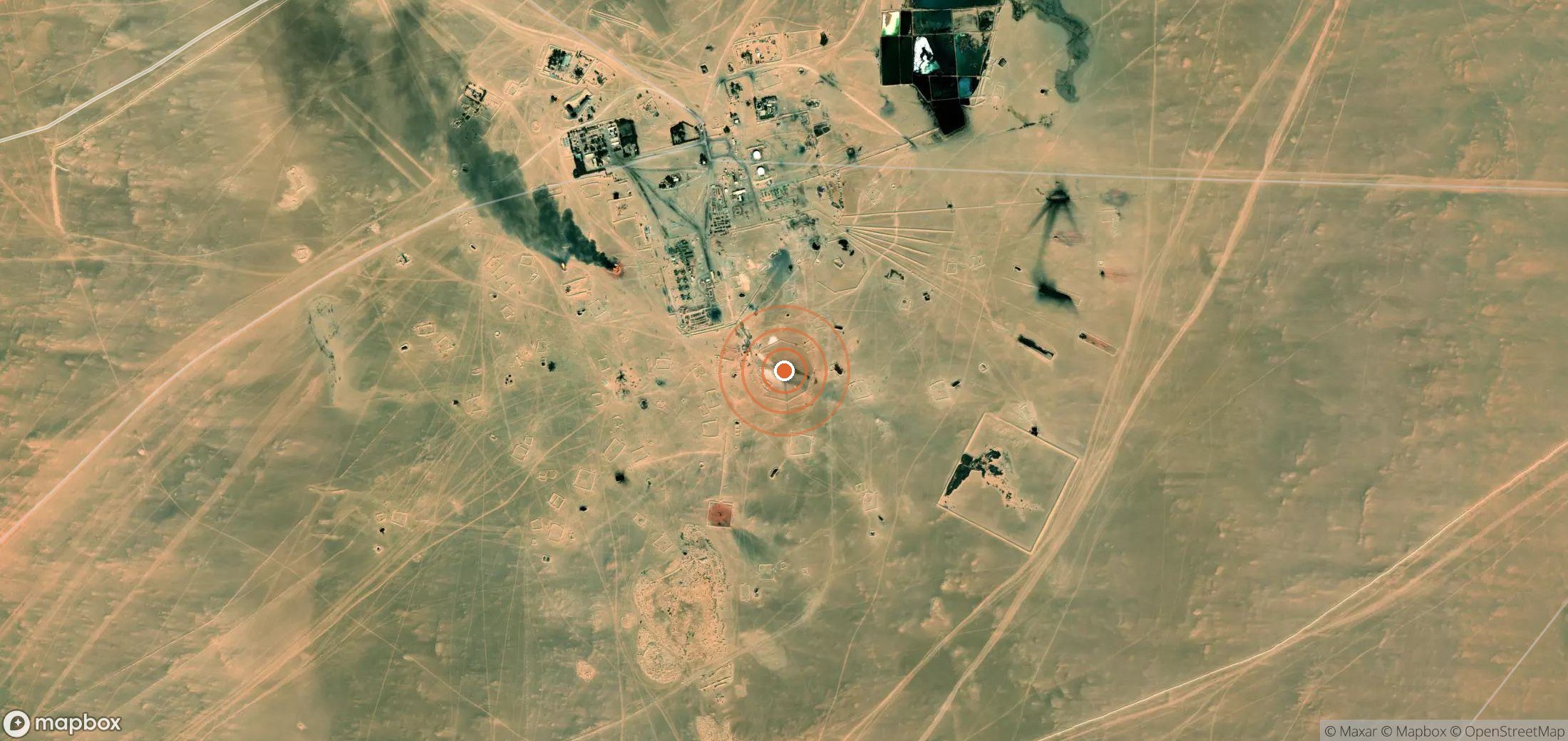Satellite map of methane plume locations in LBY_S_016