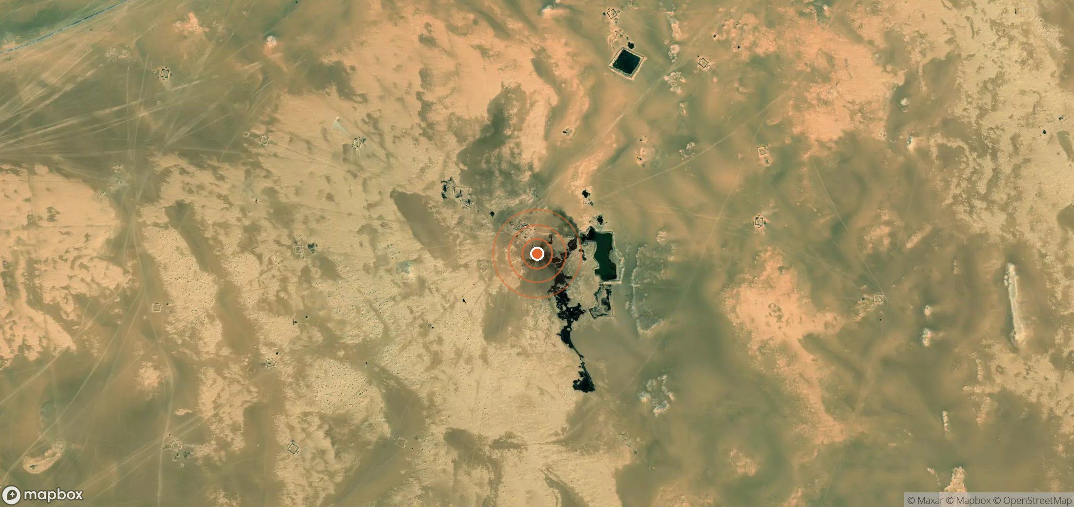 Mapa satelital de plumas de metano en LBY_S_020