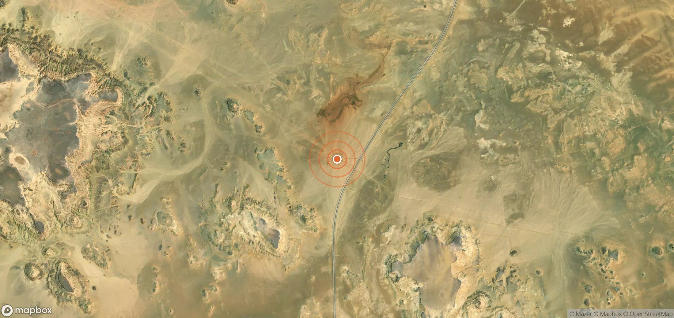 Satellite map of methane plume locations in LBY_S_049