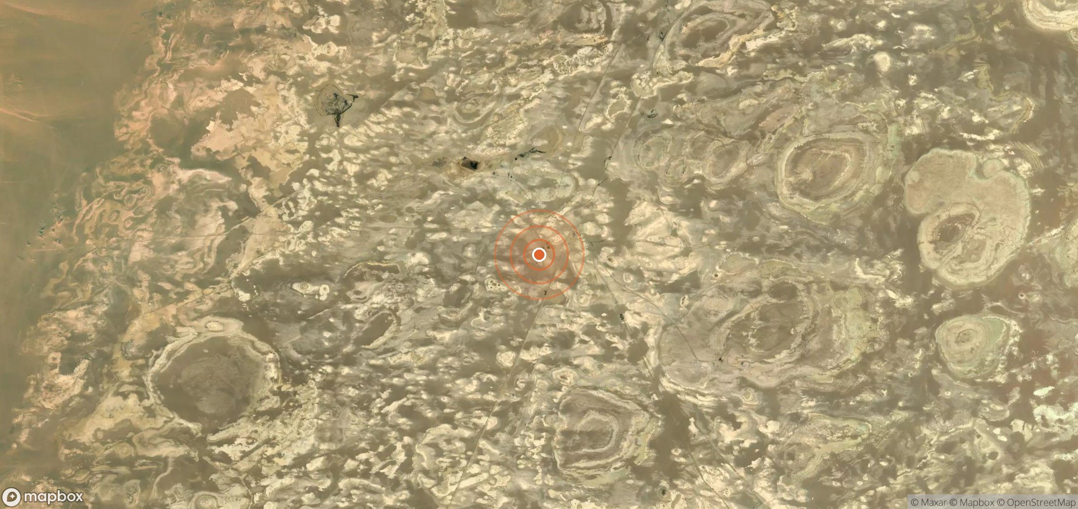 Satellite map of methane plume locations in LBY_S_056