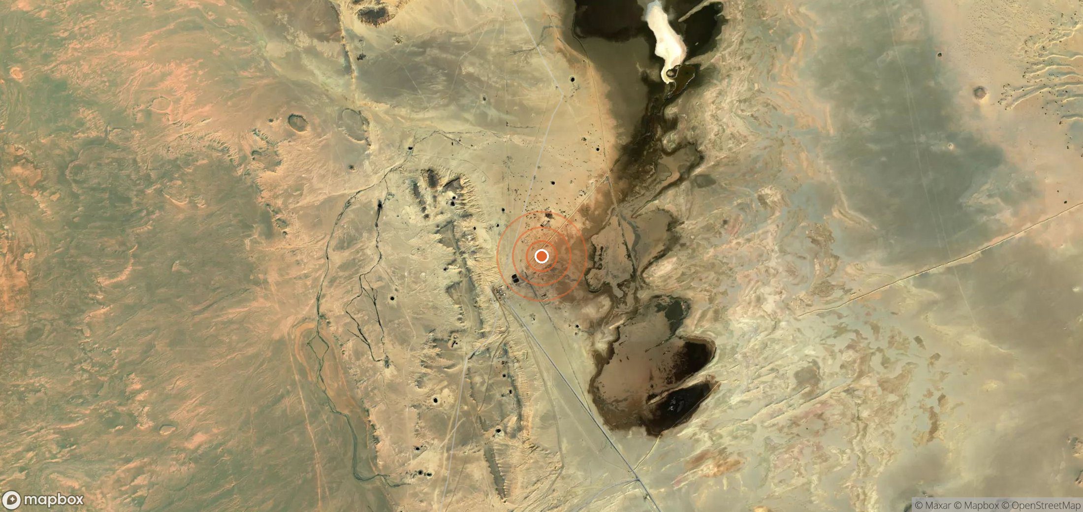 Satellite map of methane plume locations in LBY_S_088