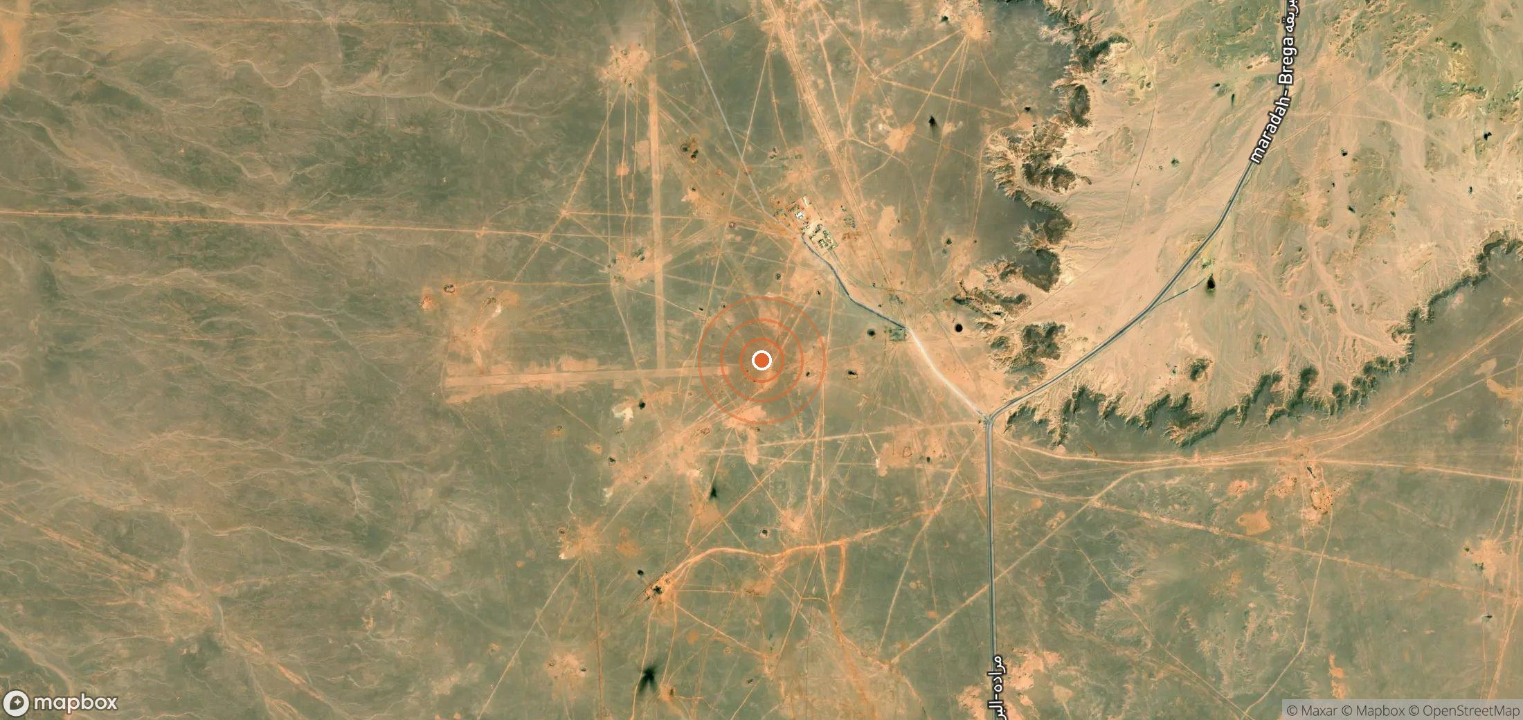 Mapa satelital de plumas de metano en LBY_S_141