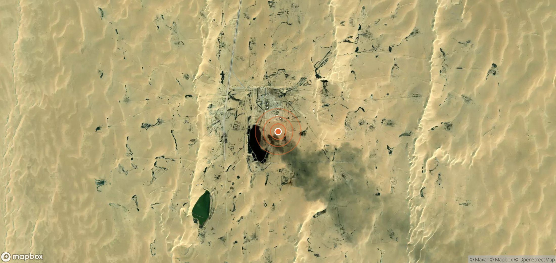 Satellite map of methane plume locations in LBY_S_149