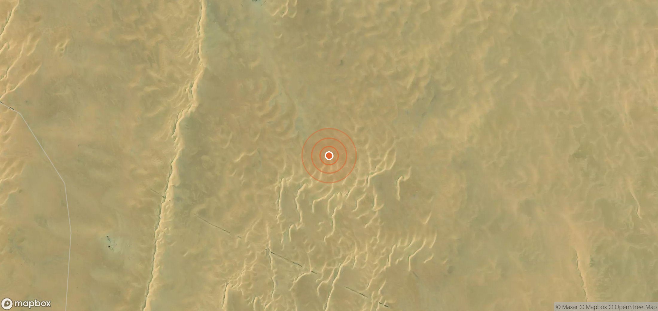 Satellite map of methane plume locations in LBY_S_156