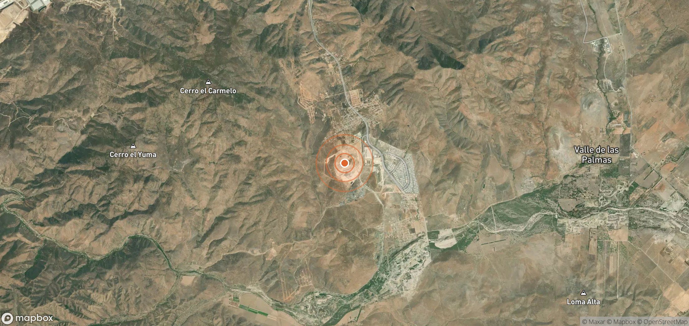 Mapa satelital de plumas de metano en MEX_S_017