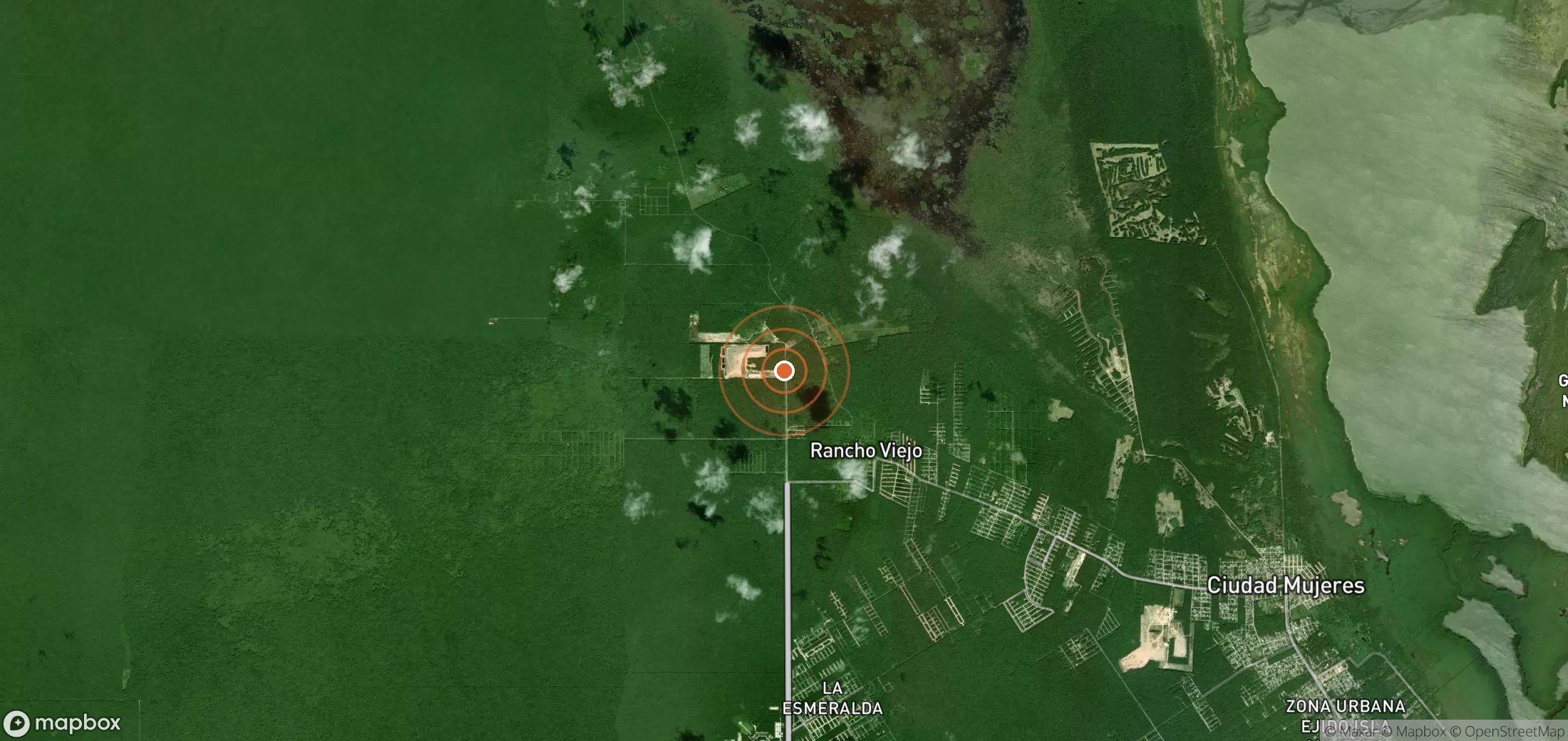 Satellite map of methane plume locations in MEX_S_030