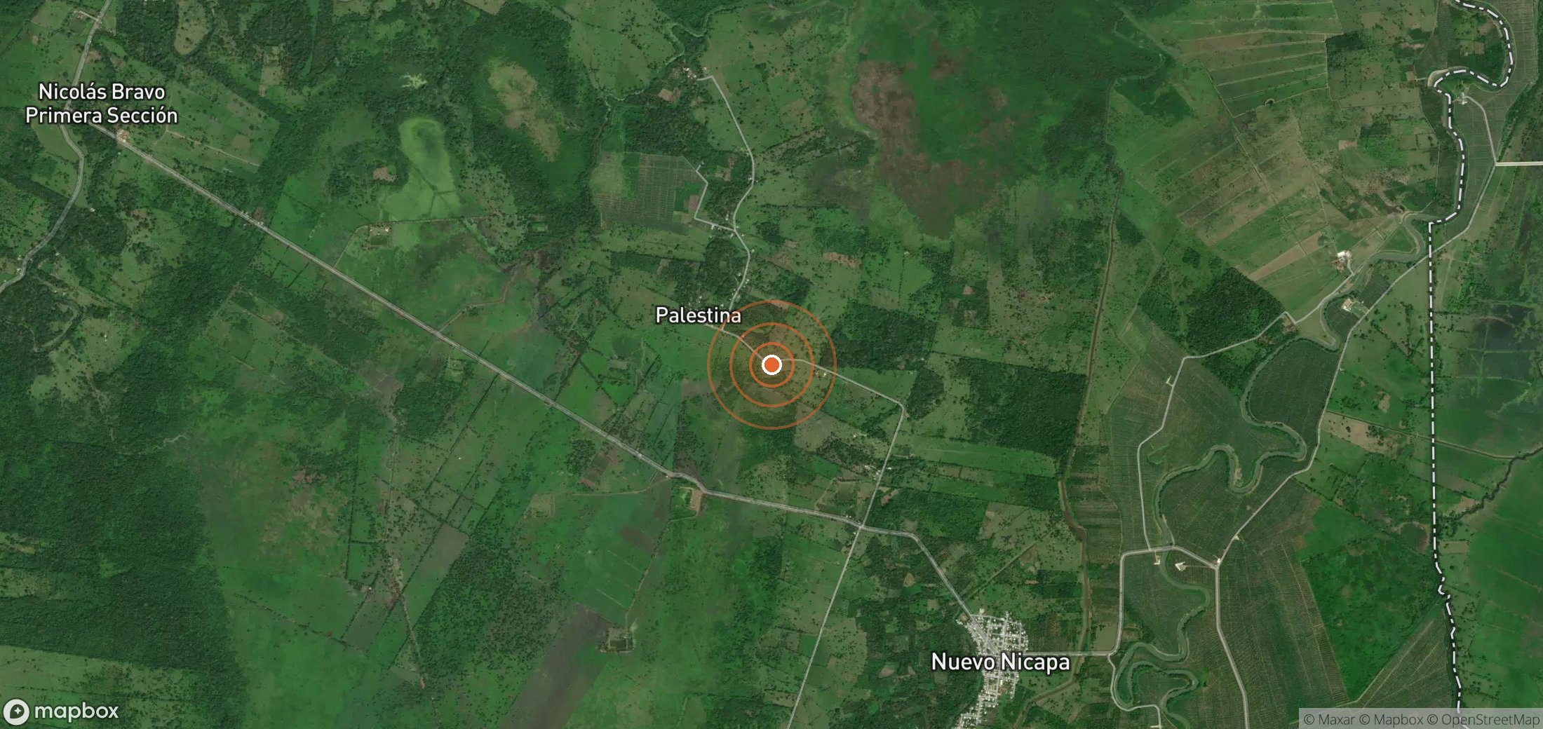 Satellite map of methane plume locations in MEX_S_113