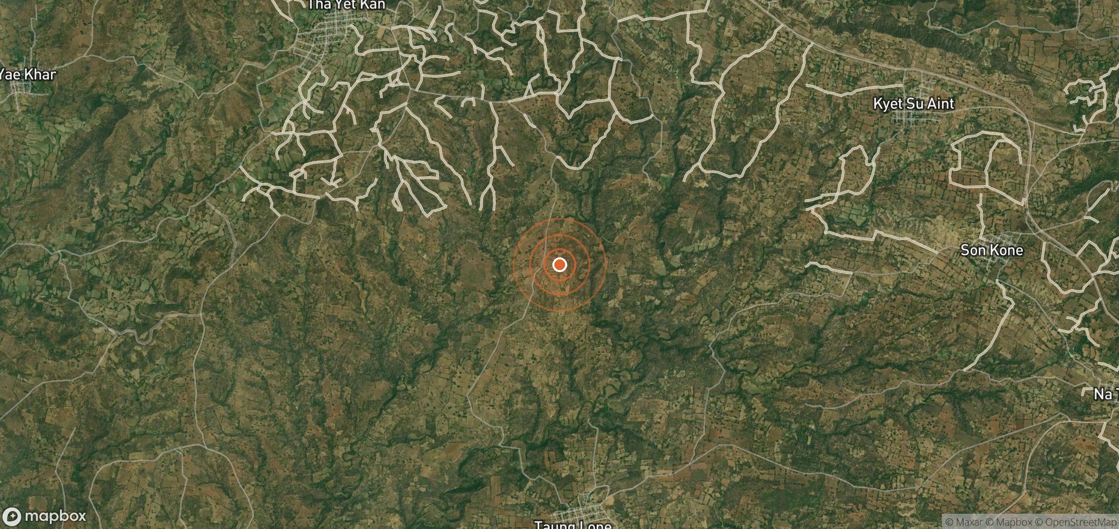 Satellite map of methane plume locations in MMR_S_001
