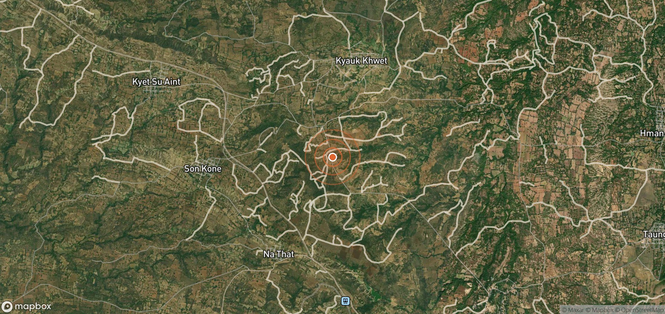 Satellite map of methane plume locations in MMR_S_006